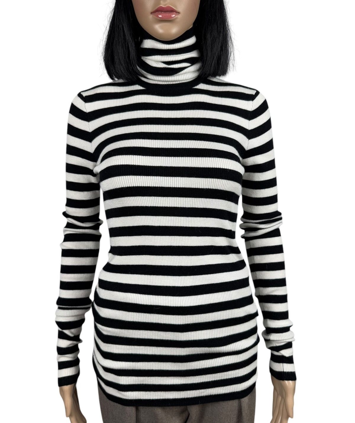 Maje Maje Wool Blend Turtleneck Striped size 2 Size M / US 6-8 / IT 42-44 - 2 Thumbnail