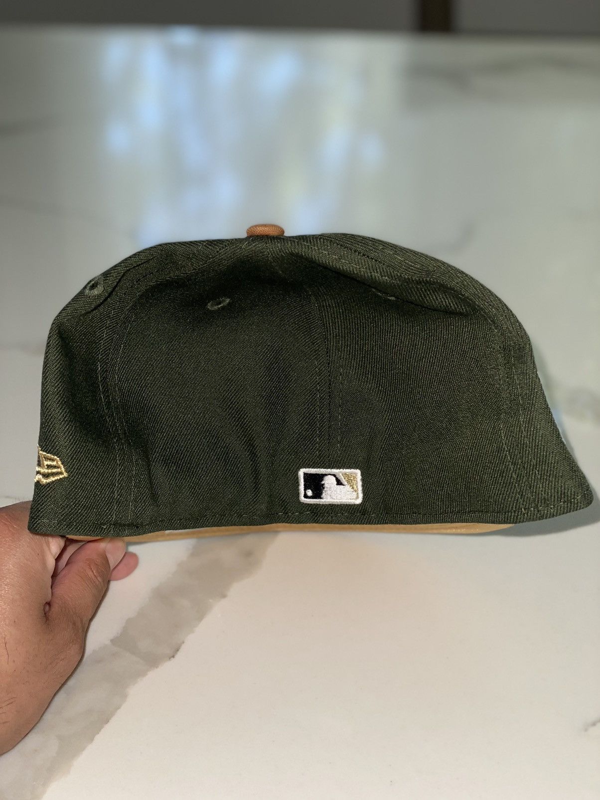 MLB Champagne Los Angeles Dodgers fitted 7 3/8 Size 38 - 5 Thumbnail