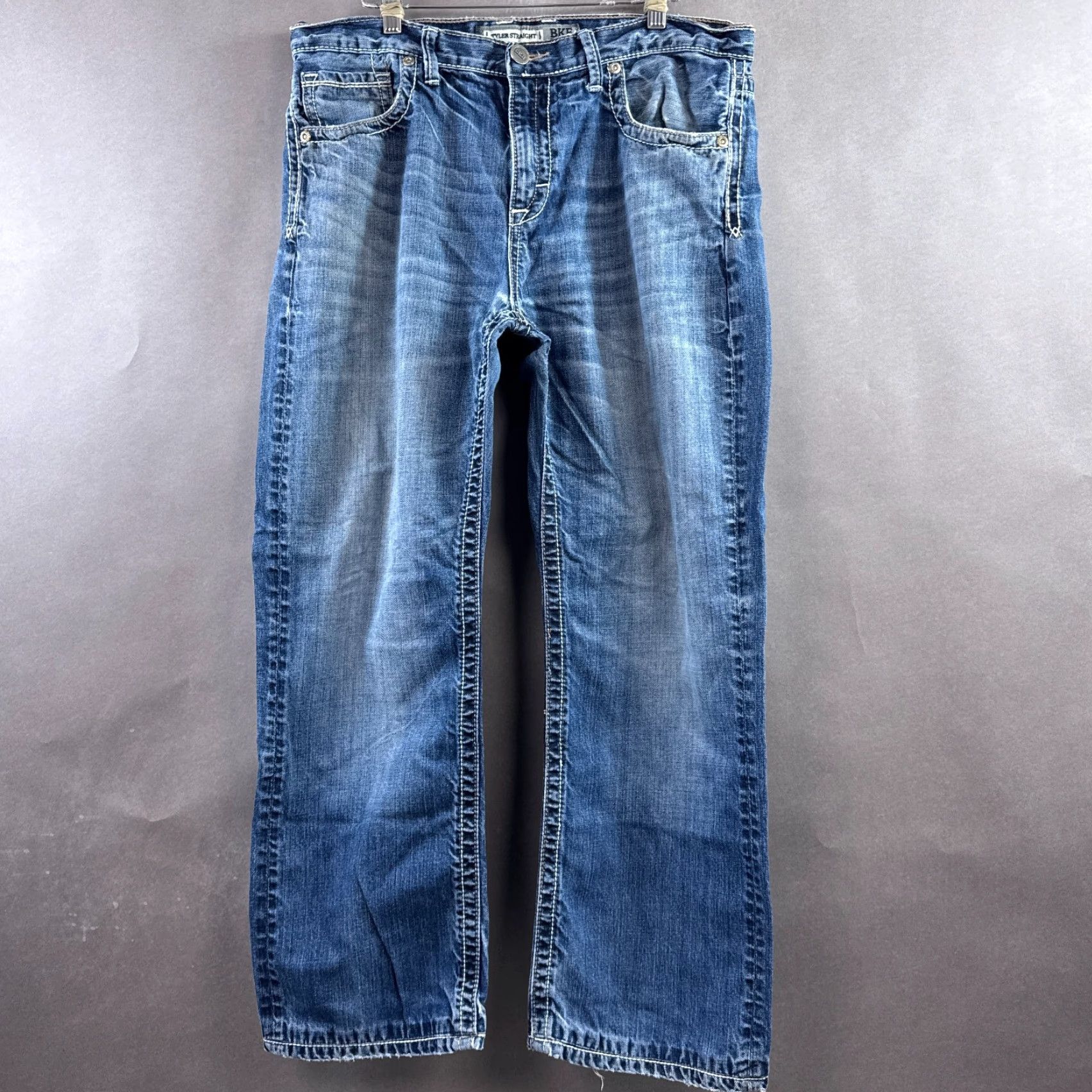 Vintage VINTAGE Buckle BKE Jeans Men 34x28 Blue Tyler Denim Pant Faded Straight Washout Repaired Size US 34 / EU 50 - 2 Thumbnail