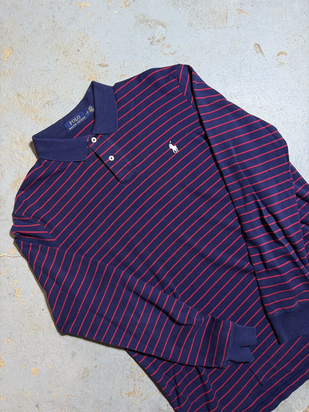 Polo Ralph Lauren Polo Ralph Lauren Striped Long Sleeve Polo Size US L / EU 52-54 / 3 - 2 Thumbnail
