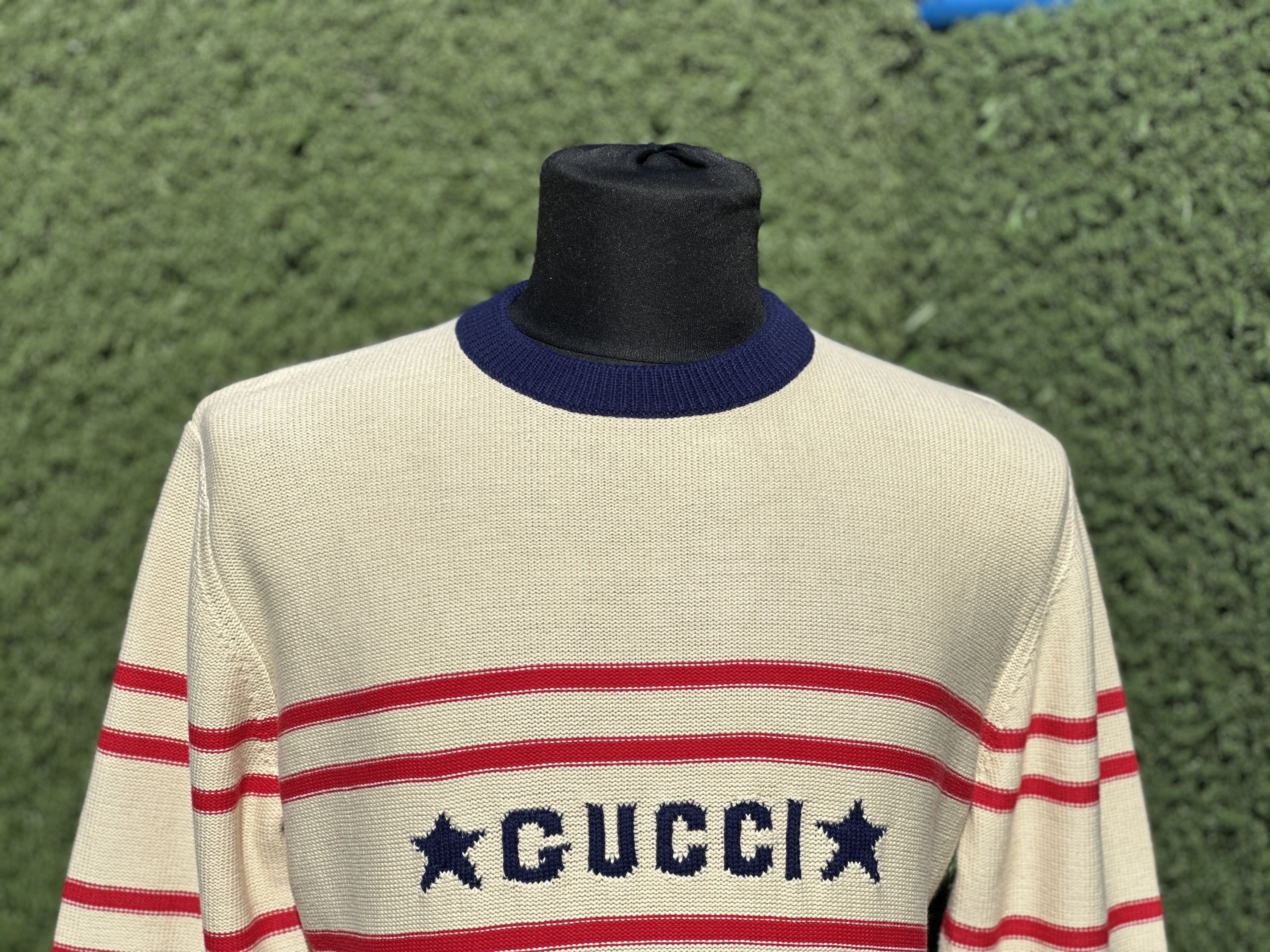 Gucci Luxury Gucci Knit Striped Sweater Crew Neck Size M 175/96 A Size US M / EU 48-50 / 2 - 5 Thumbnail