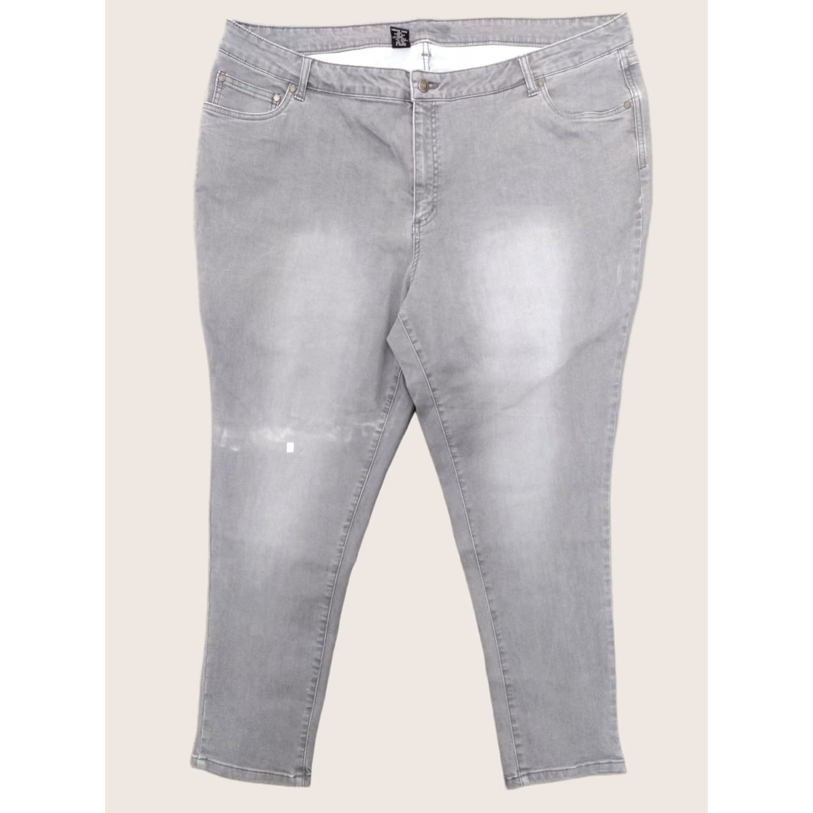 Denime Denim 24/7 Skinny Jeans Women's 24W Gray Medium Wash 26in Inseam Zipper 5-Pocket High Rise Denim 24/7 Jeans Womens Size 42" / US 20 - 1 Thumbnail
