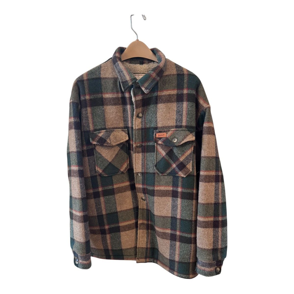 Woolrich Woolen Mills VTG Woolrich Wool Sherpa Lined Jacket Plaid Men’s Large USA Size US L / EU 52-54 / 3 - 3 Thumbnail