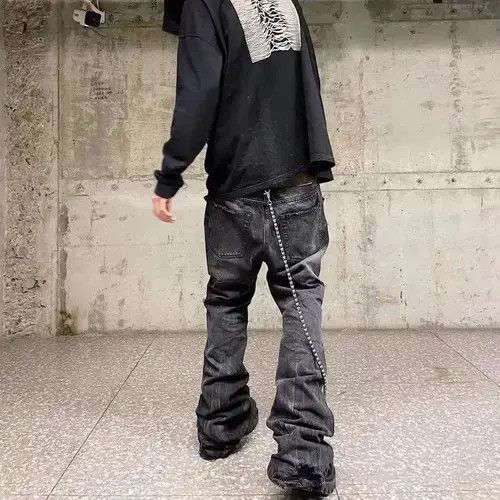 Japanese Brand Wide leg Harajuku Baggy Flared Trousers Oversize Style Size US 32 / EU 48 - 5 Thumbnail