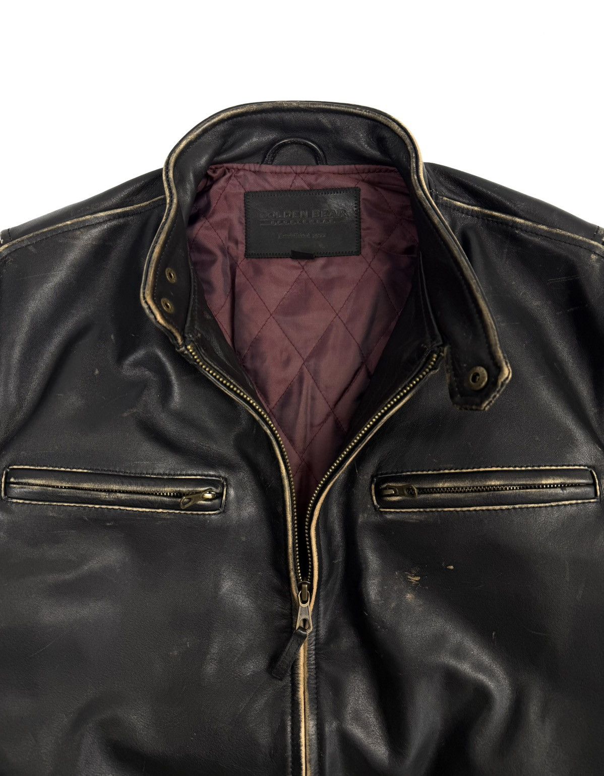 Golden Bear Golden Bear Vintage Lodi Leather Moto Jacket Mission Control Size US L / EU 52-54 / 3 - 10 Thumbnail