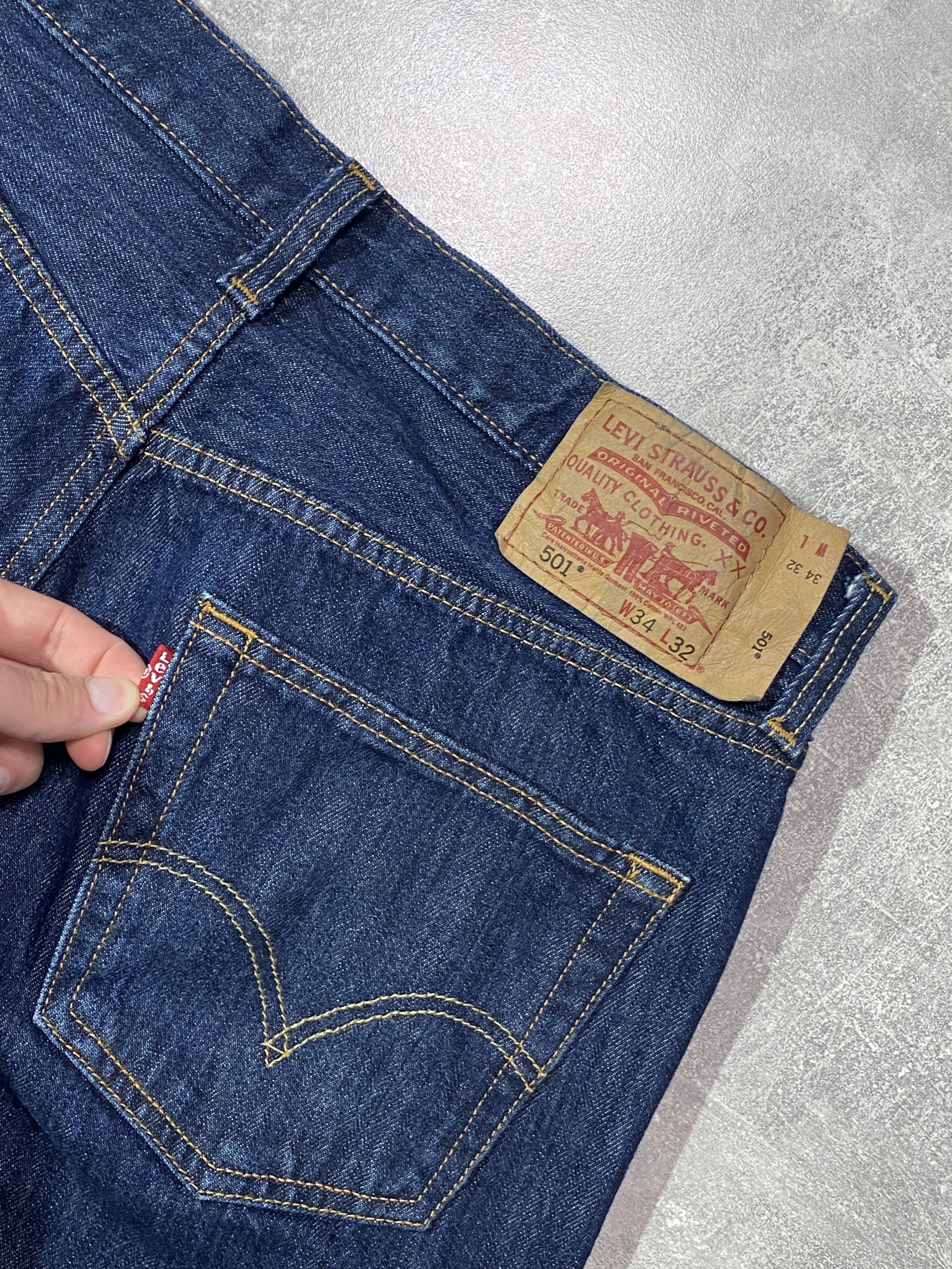 Levi's Vintage Clothing Vintage Y2K Levis 501 Blue Jeans Size US 34 / EU 50 - 6 Thumbnail