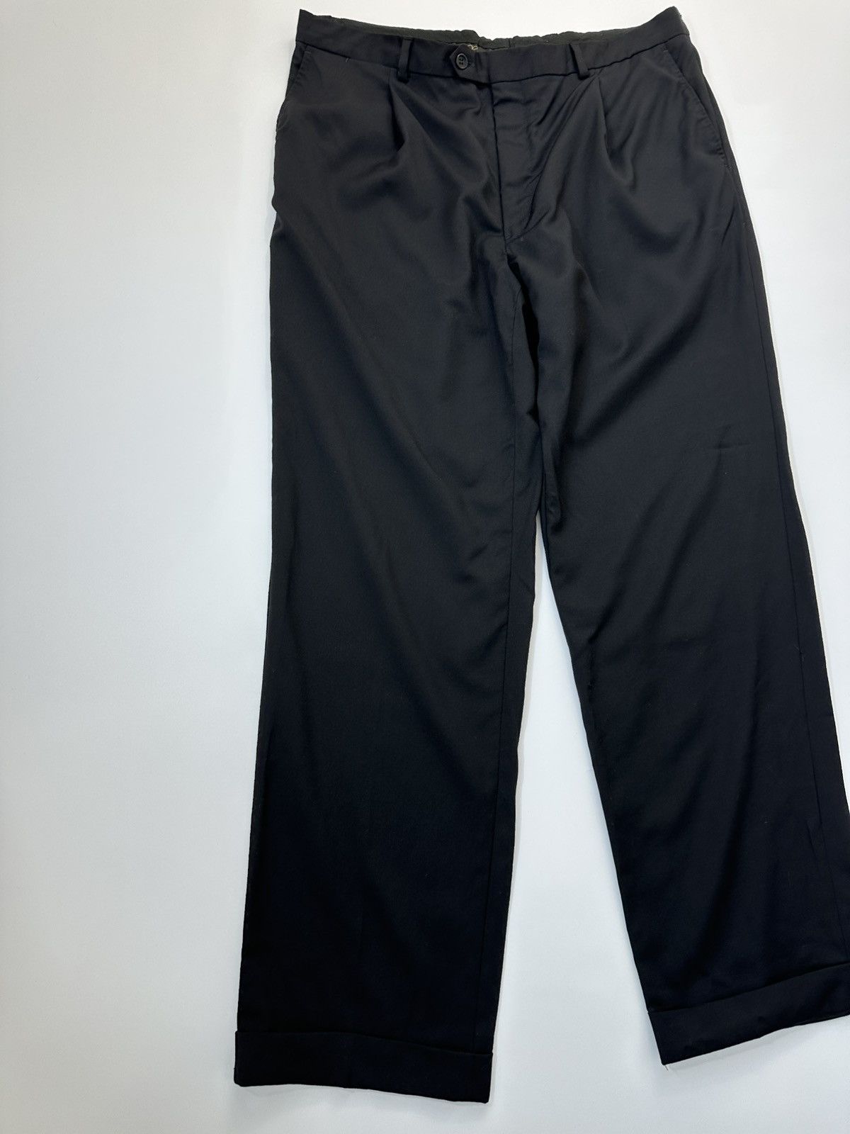 Valentino Vintage Valentino Casual Wool Pants Men's Black Size US 35 - 3 Thumbnail