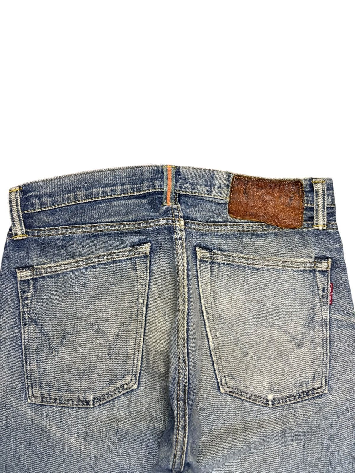 Edwin × Japanese Brand Vintage Japanese Edwin 505 Selvedge Mud Wash Distress Jeans Size US 31 - 9 Thumbnail