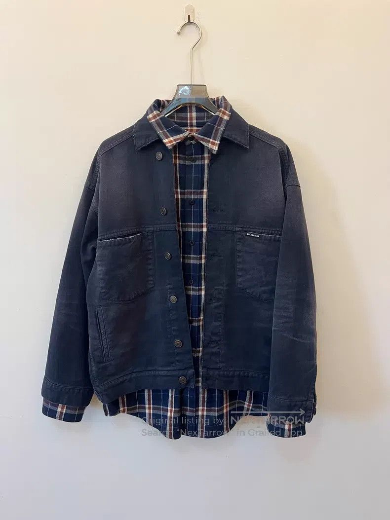 Balenciaga Balenciaga Patchwork Plaid Jacket Size US XS / EU 42 / 0 - 1 Thumbnail
