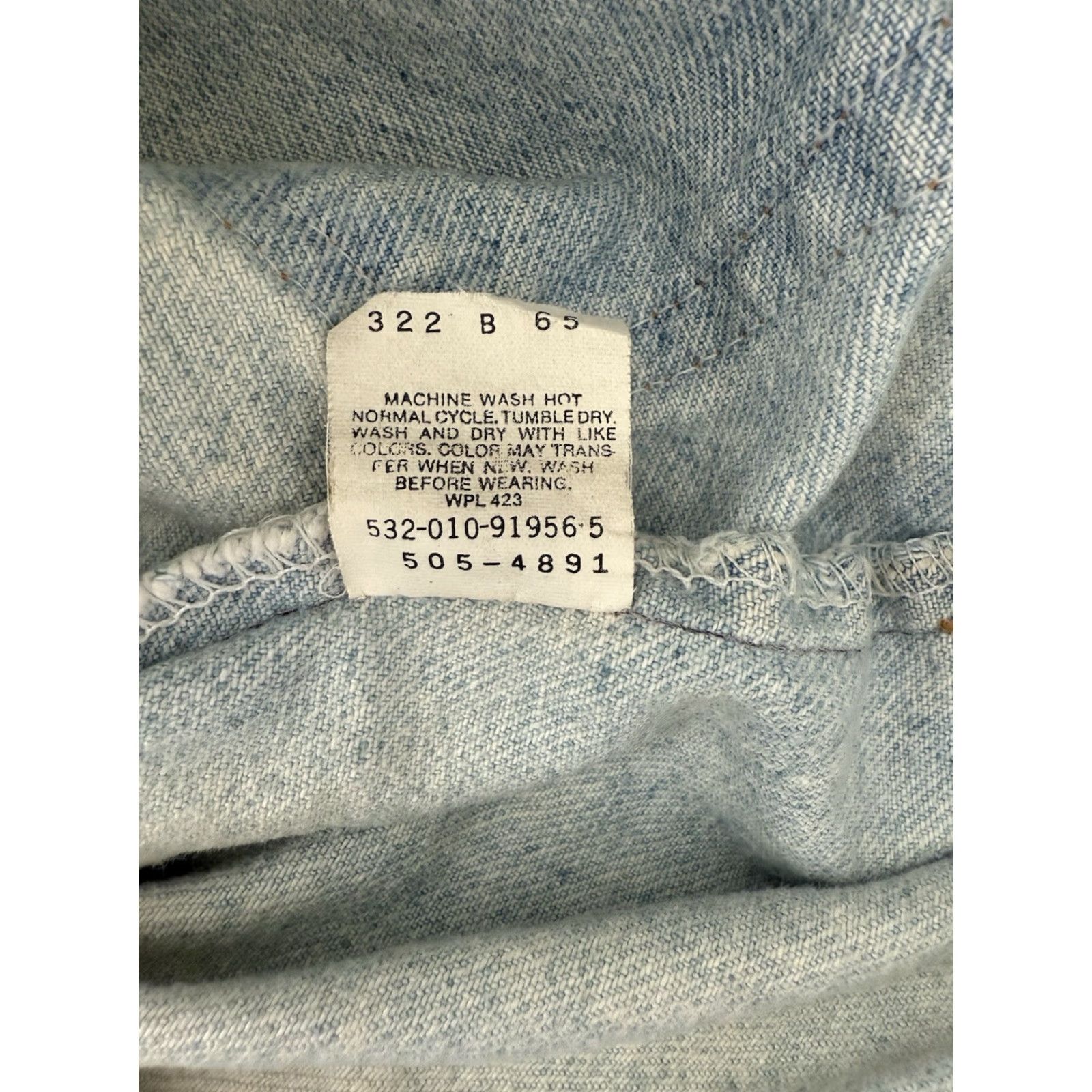 Levi's VINTAGE Levi's 505 Jeans Mens 34x30 Regular Fit Denim USA Blue Accessories: Button, Zipper, Logo 5-Pocket 90s City Retro Classic Straight Mens Size US 34 / EU 50 - 5 Thumbnail
