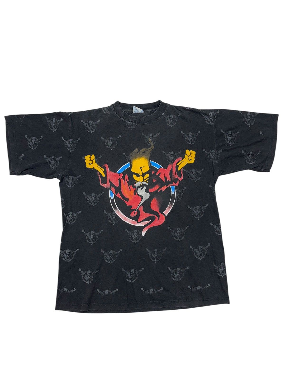 Thunderdome × Vintage Vintage 90s Thunderdome Wizard All Over Print T-shirt Gabber Size US XL / EU 56 / 4 - 9 Thumbnail
