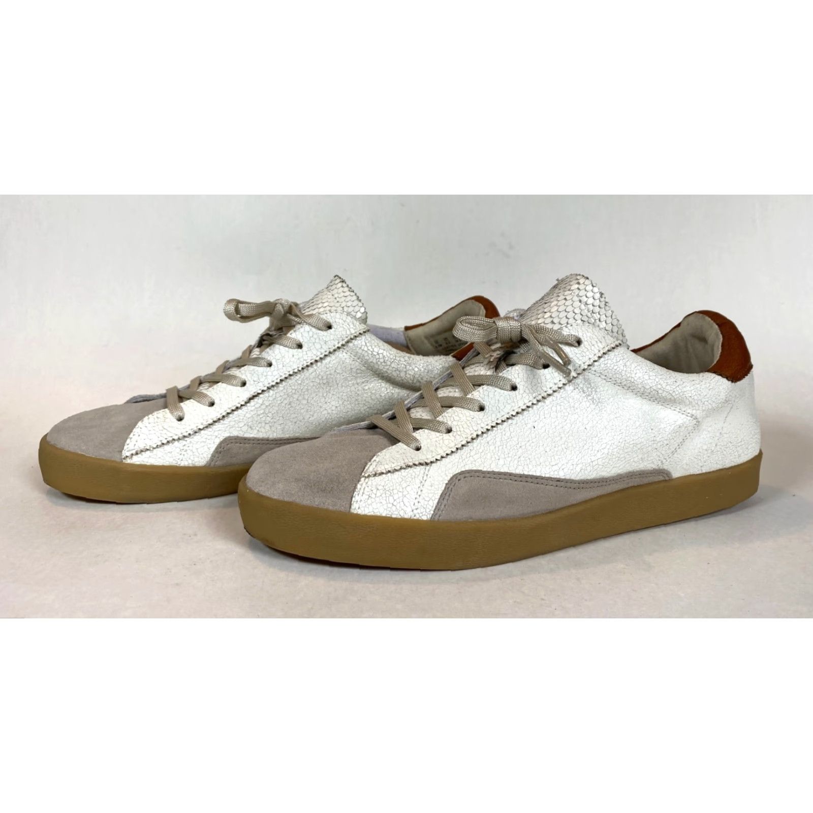 Sam Edelman Sam Edelman Prima Sneakers Women Leather White Gray Size US 8.5 Size US 7 / IT 37 - 5 Thumbnail