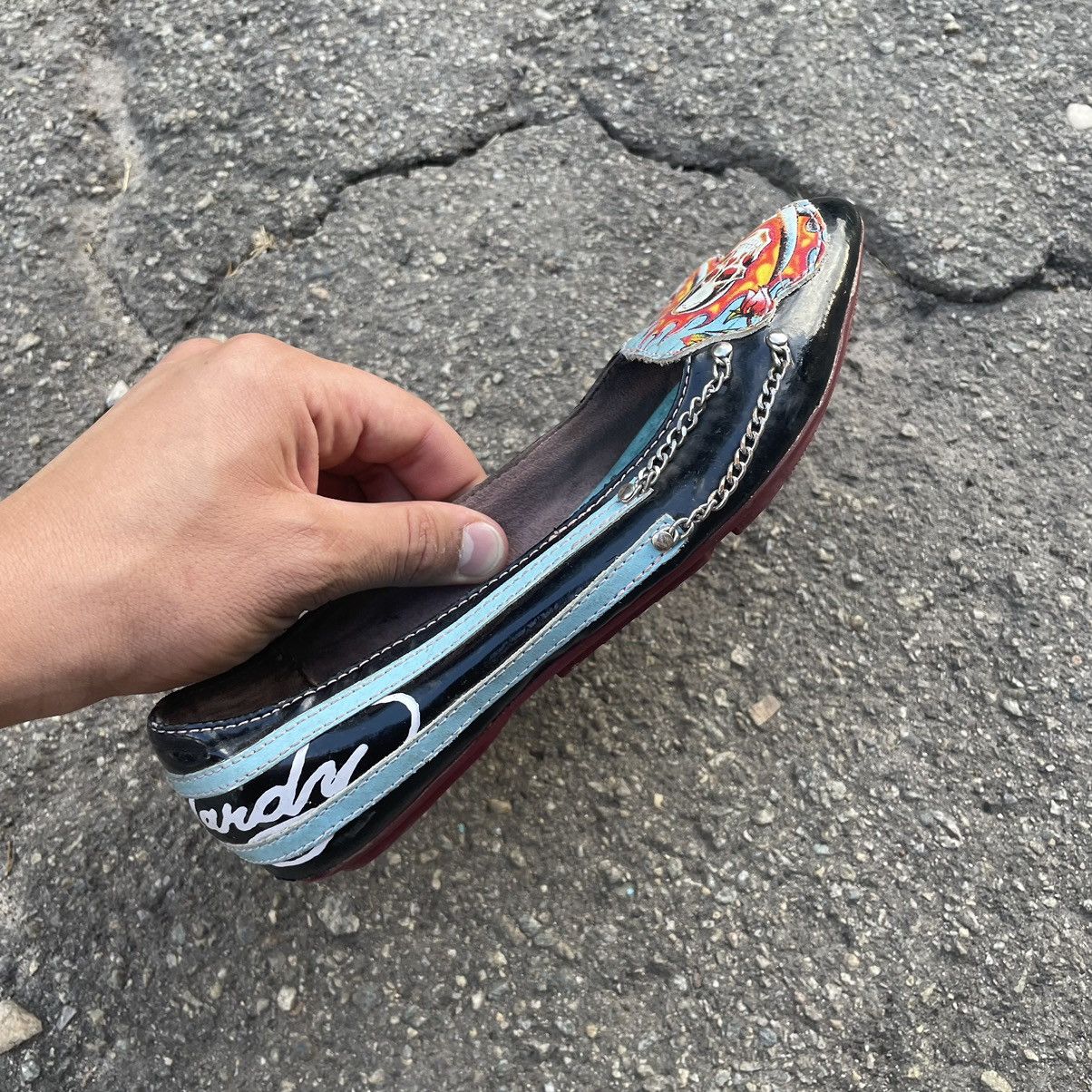 Ed Hardy × If Six Was Nine Ed hardy 90s fire scull bones chrome SHOES BALLET platforms Size US 5 / IT 35 - 4 Thumbnail