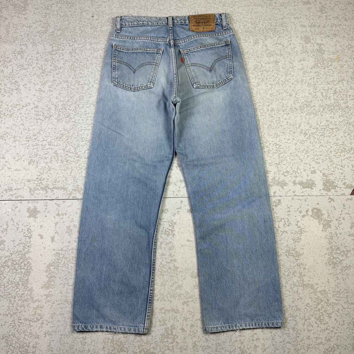 Levi's 💥Vintage 90s Levis 612 Orange Tab Blue Washed Denim Pant Size US 29 - 4 Thumbnail