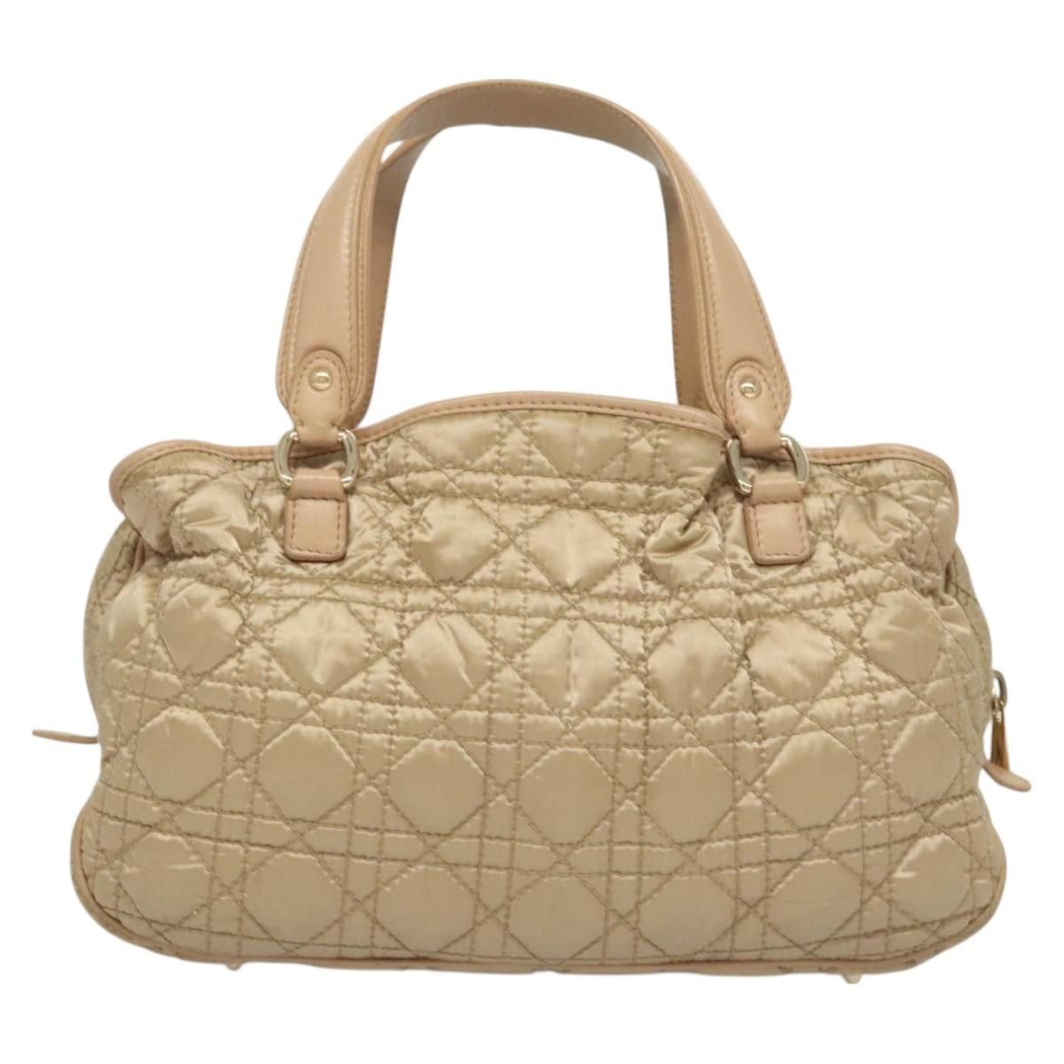 Dior DIOR Canage Hand Bag Nylon Beige Gold Size ONE SIZE - 3 Thumbnail