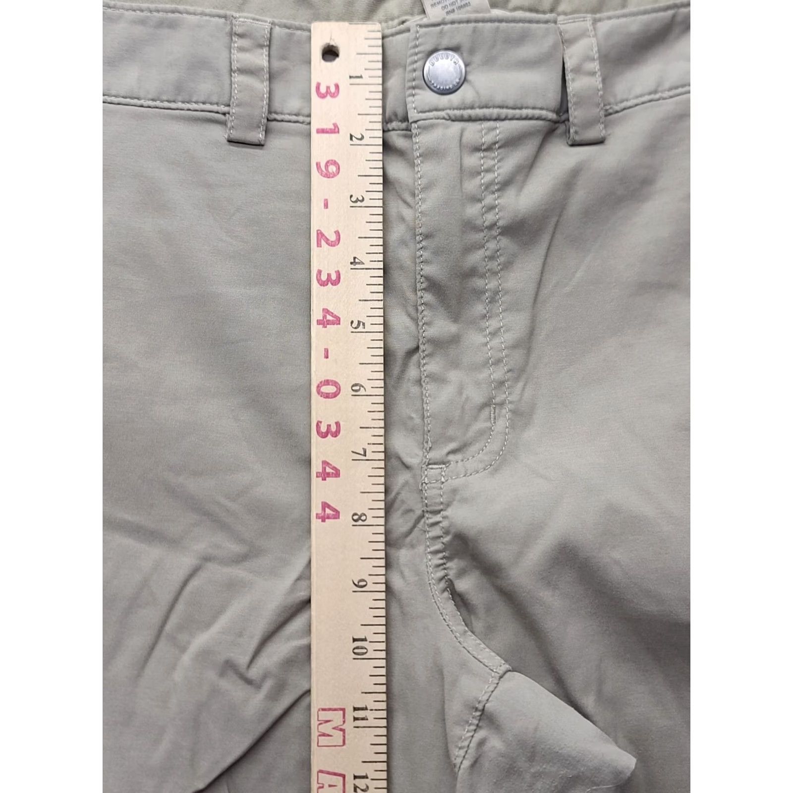 Vintage Duluth Dry on the Fly Pants Womens 20x35 Bootcut Convertible Hiking Cargo Nylon Spandex Beige Regular Inseam 35" Pockets Moisture Wicking Comfort Size 27" / US 4 / IT 40 - 5 Thumbnail