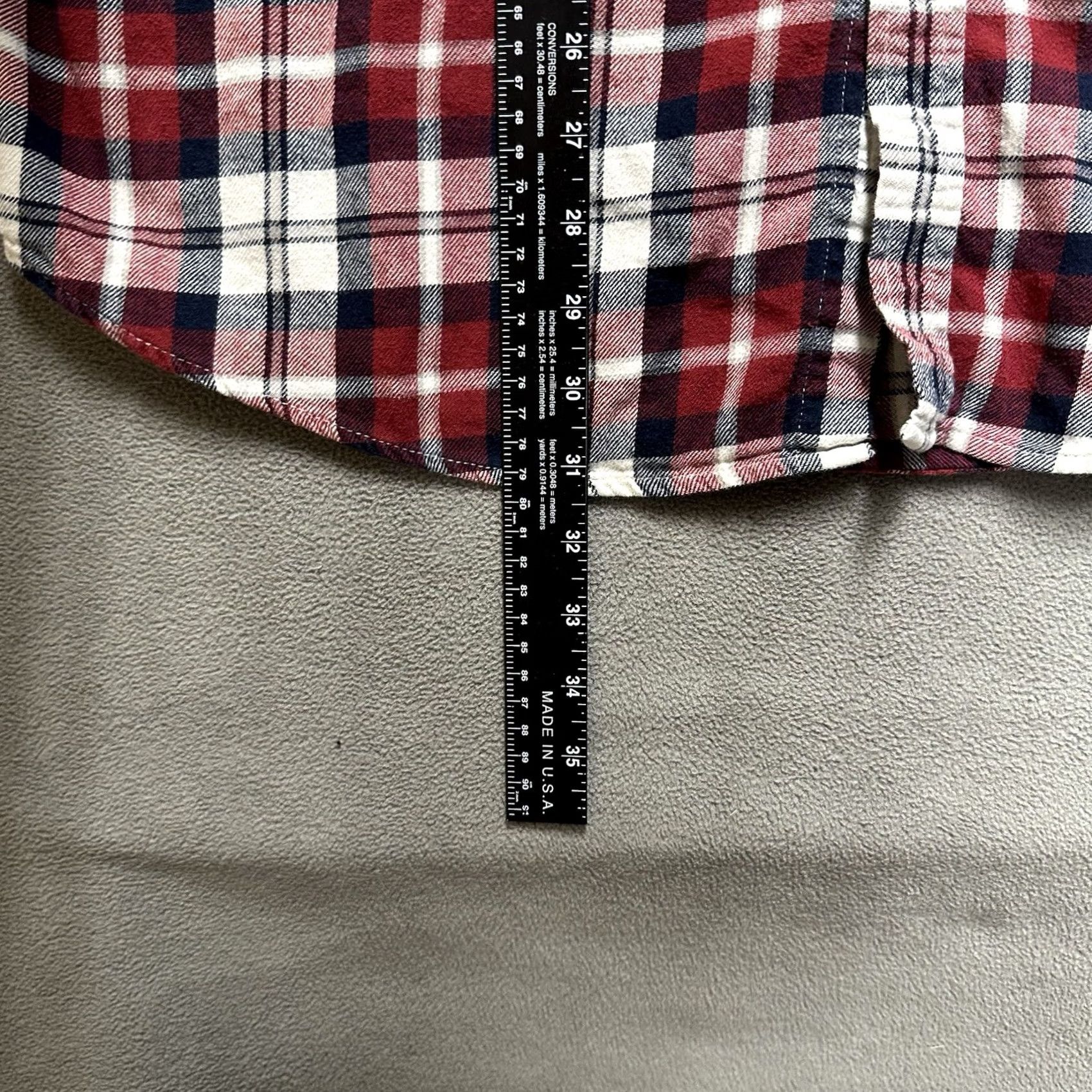 Croft & Barrow Croft & Barrow Shirt Mens Large Red White Blue Plaid Flannel Button Down EUC Size US L / EU 52-54 / 3 - 7 Thumbnail