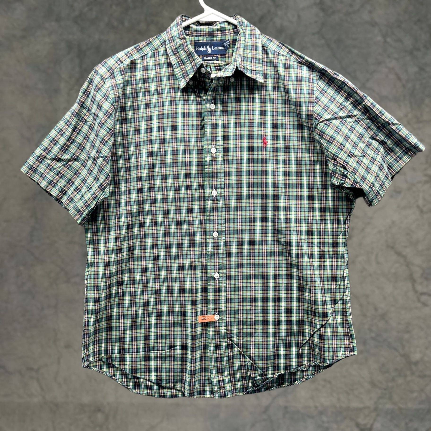 Ralph Lauren Ralph Lauren Shirt Mens Medium Green Plaid Short Sleeve Button Front Classic Fit Mens Size US M / EU 48-50 / 2 - 1 Thumbnail