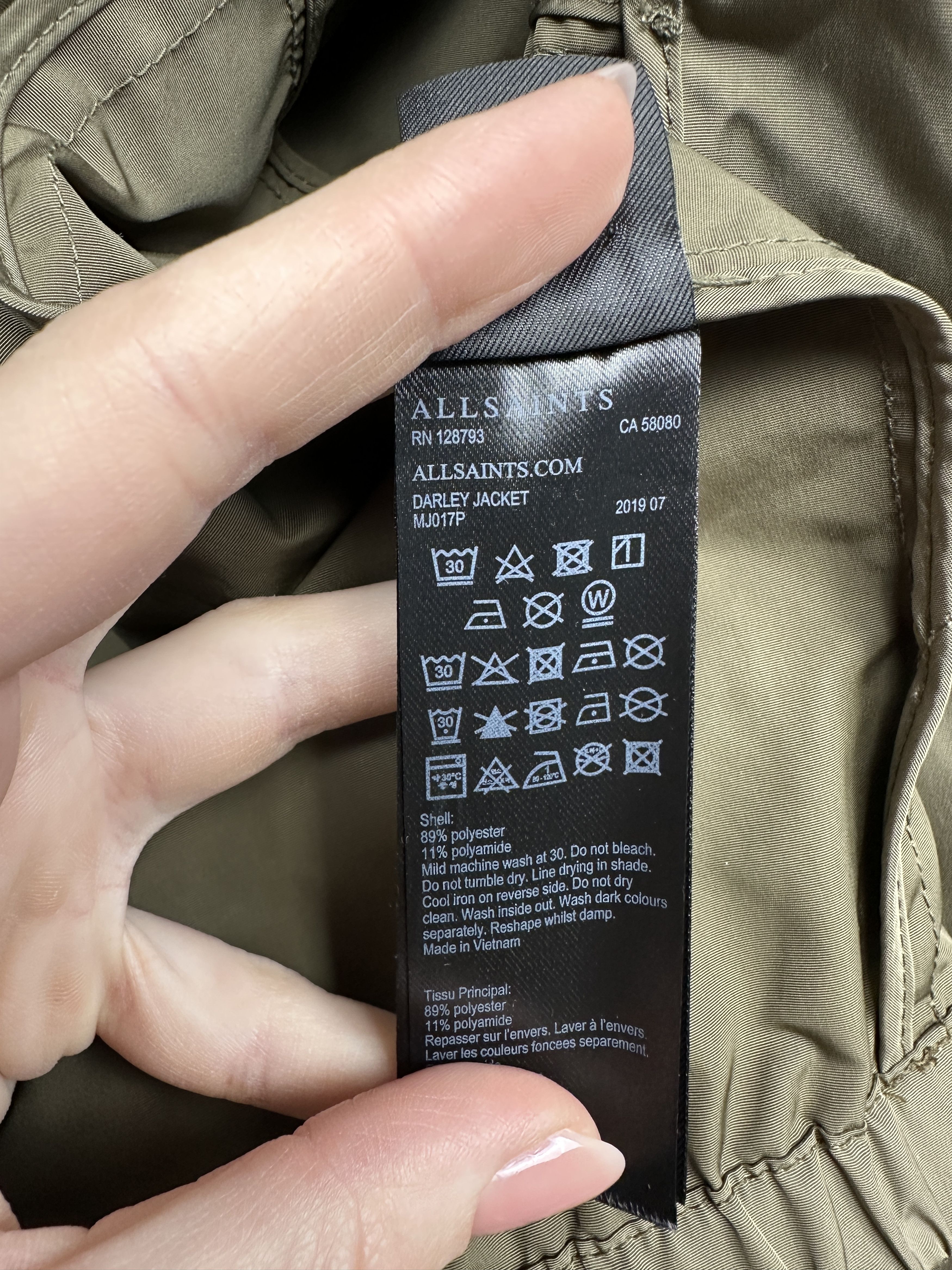 Allsaints Allsaints Mens Nylon Windbreaker Jacket Size US XXL / EU 58 / 5 - 6 Thumbnail