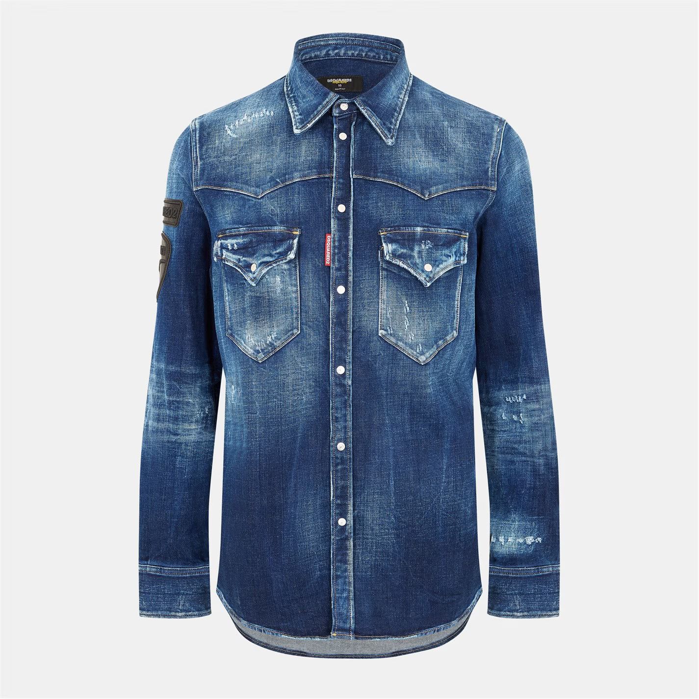 Dsquared2 o1g2r1mq0426 Long Sleeve Denim Shirt in Blue Size US L / EU 52-54 / 3 - 1 Thumbnail