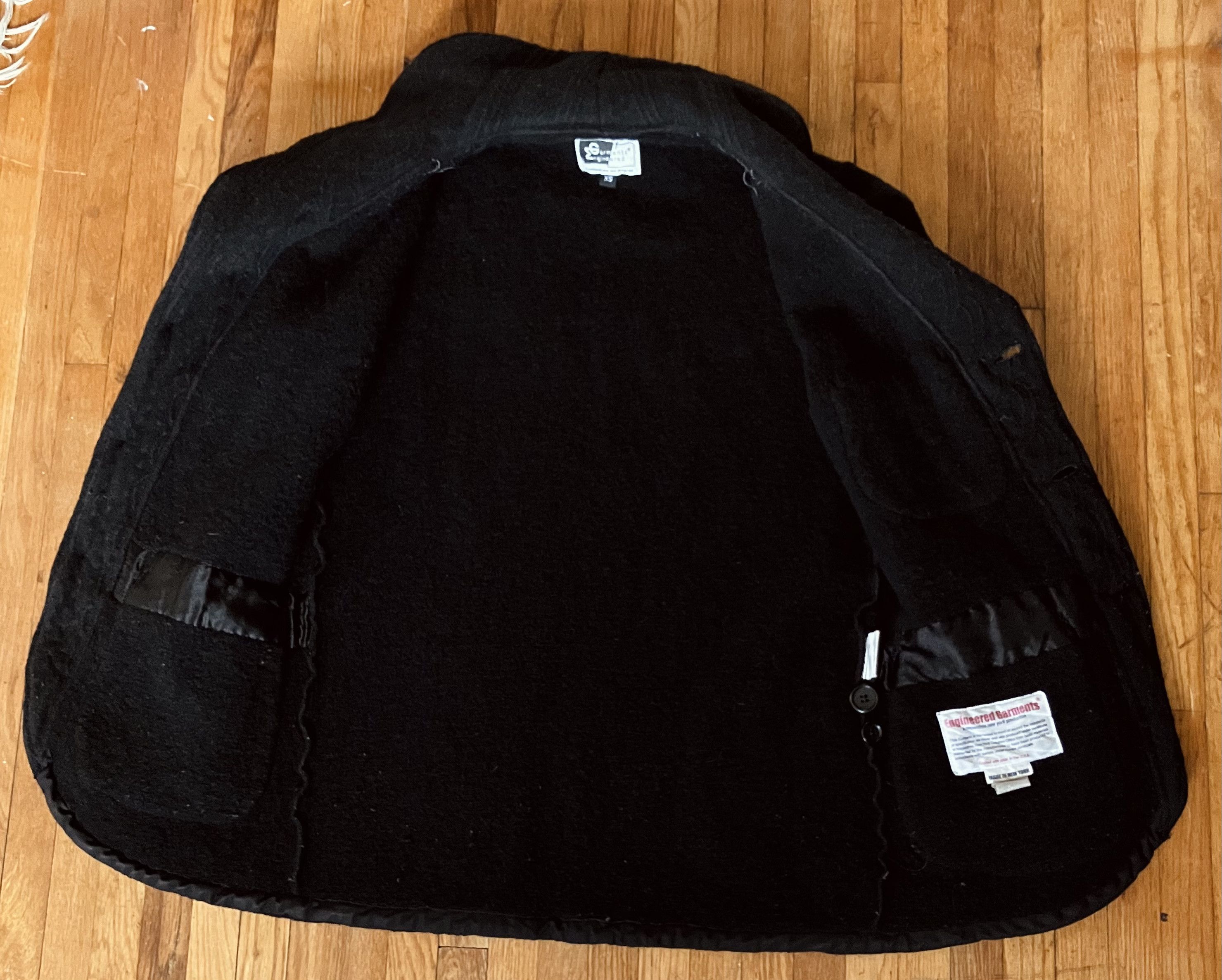 Engineered Garments ENGINEERED GARMENTS Men's XS Black Wool Shawl Sweater Jacket Size US XS / EU 42 / 0 - 4 Thumbnail