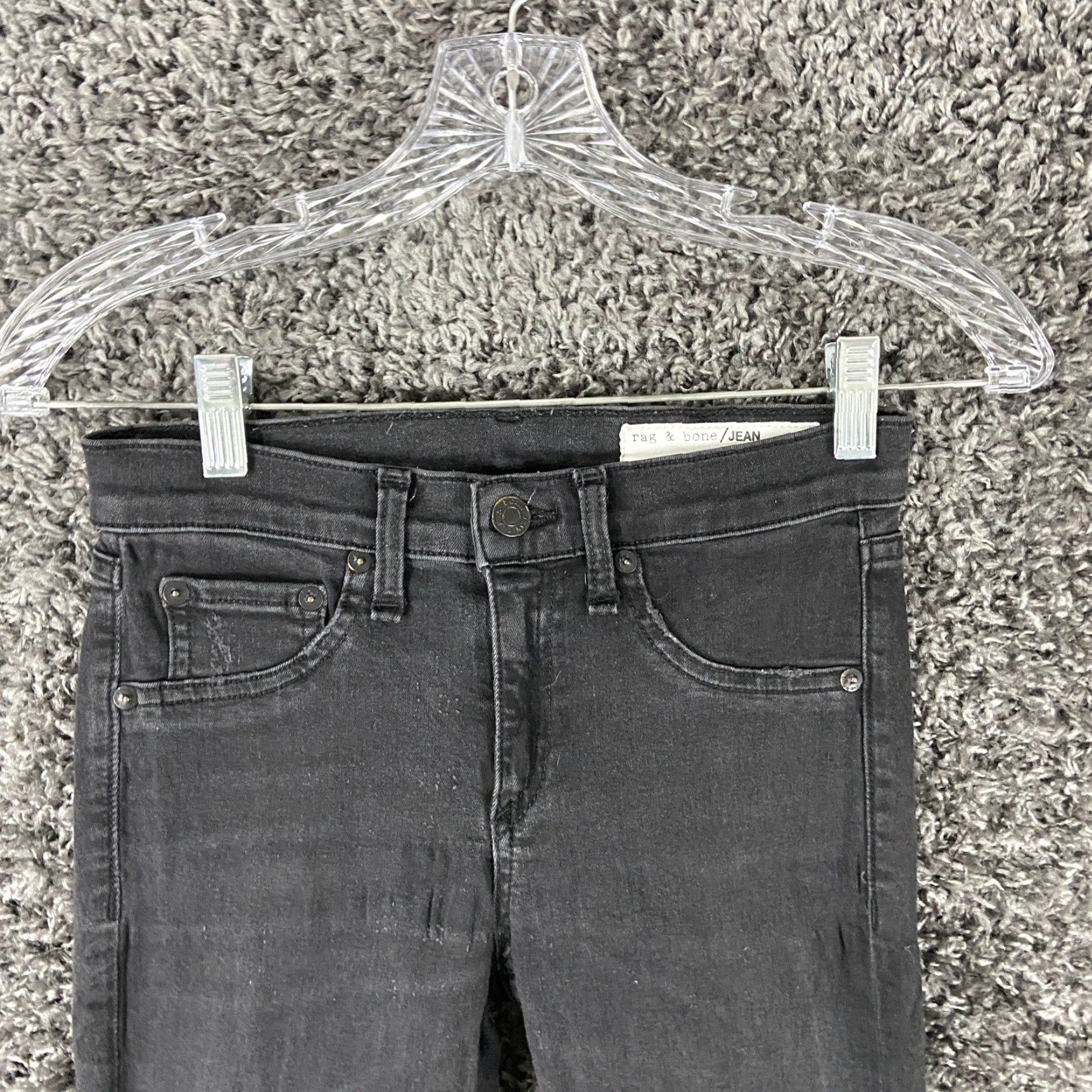 Rag & Bone Rag & Bone Jean Legging Black Distressed Skinny Women’s 26 - Women Jeans 26 Black Skinny Distressed Rag & Bone Size 26" / US 2 / IT 38 - 7 Thumbnail