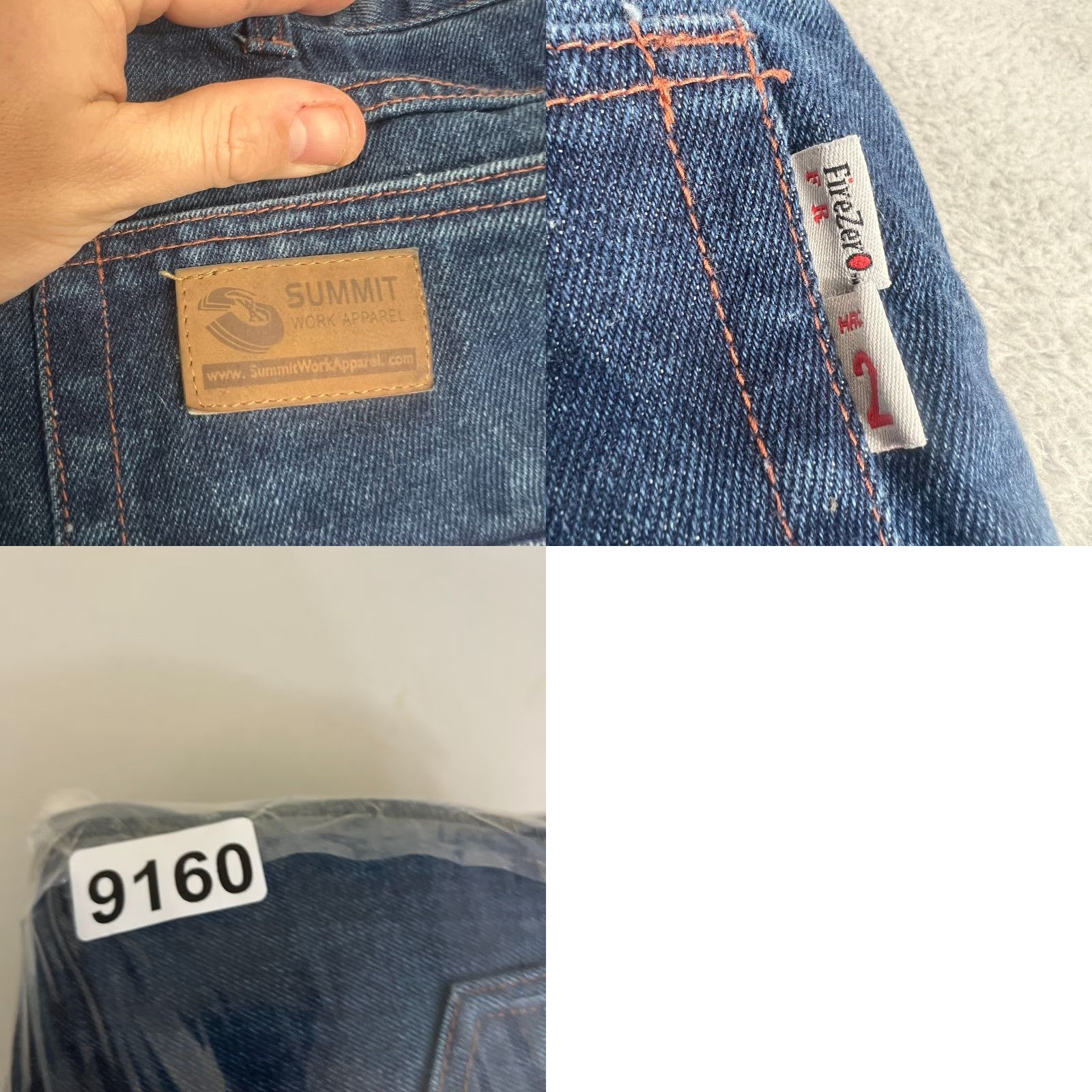 Vintage Summit FR Jeans Men's 34x30" Straight Leg Flame Resistant Fire Zero HRC 2 Size US 34 / EU 50 - 9 Thumbnail