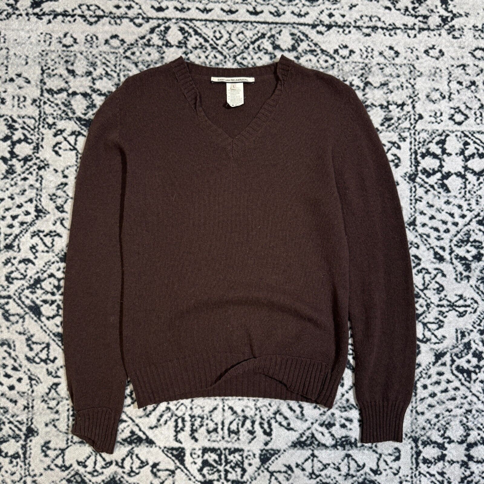 Vintage Erny Van Reijmersdal Vintage Women's Brown Sweater Size L Size US L / EU 52-54 / 3 - 1 Thumbnail