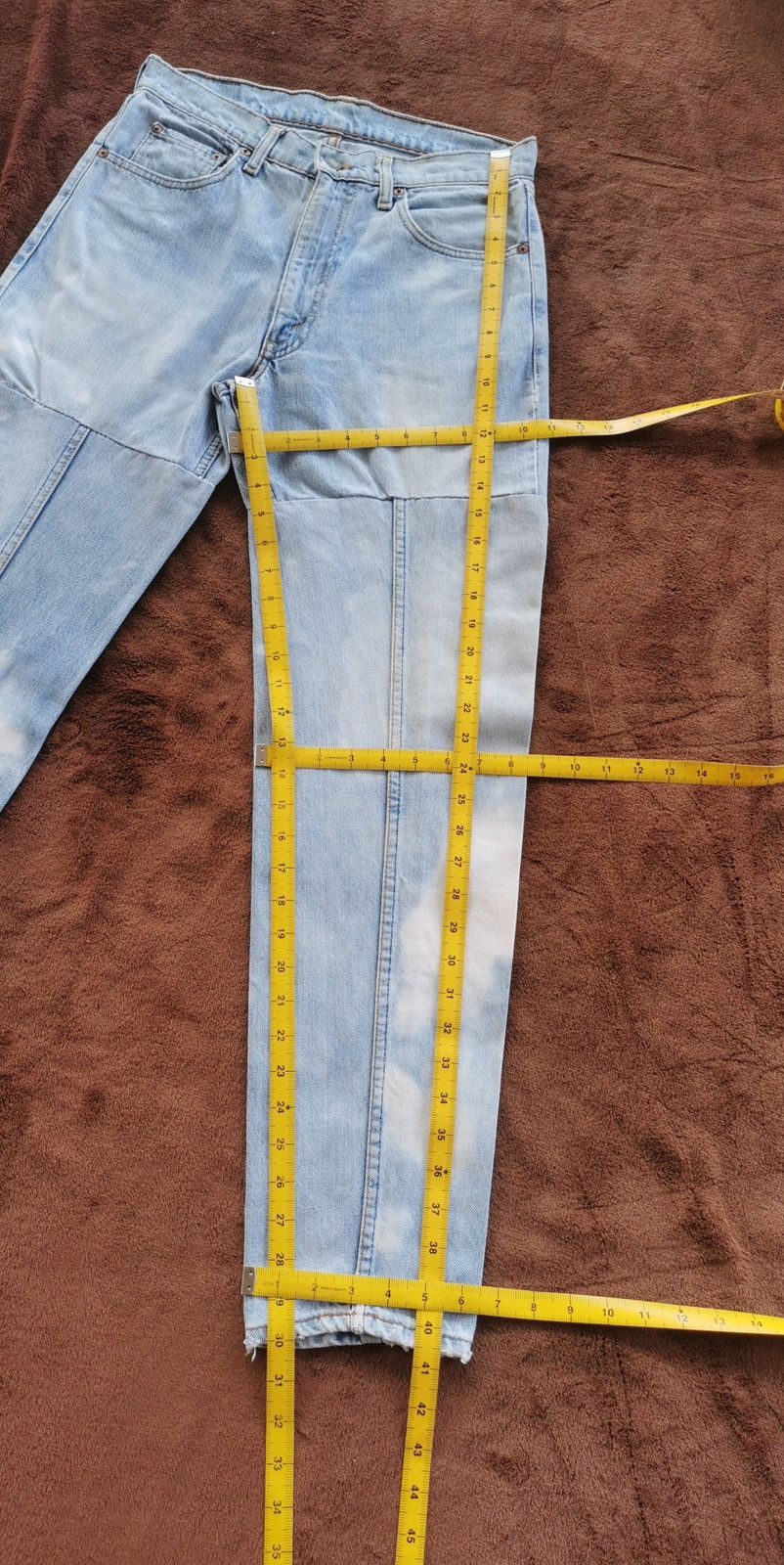Levi's Vintage Levis Bleach Reworked Legs Denim Jeans Size US 30 / EU 46 - 10 Thumbnail