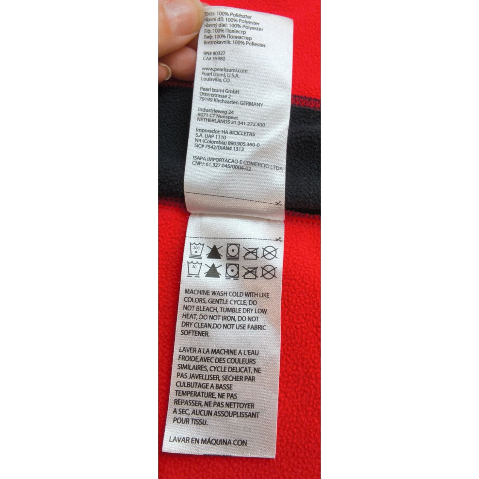 PEARL iZUMi Pearl Izumi Full Zip Jacket Men's M Red/Black Cycling/Biking Size US M / EU 48-50 / 2 - 11 Thumbnail