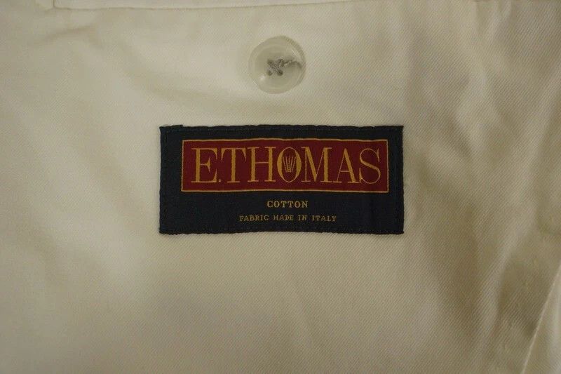 Suitsupply Men Suitsupply Havana Jetted Unlined White Pure Cotton US38 Size 38R - 5 Thumbnail
