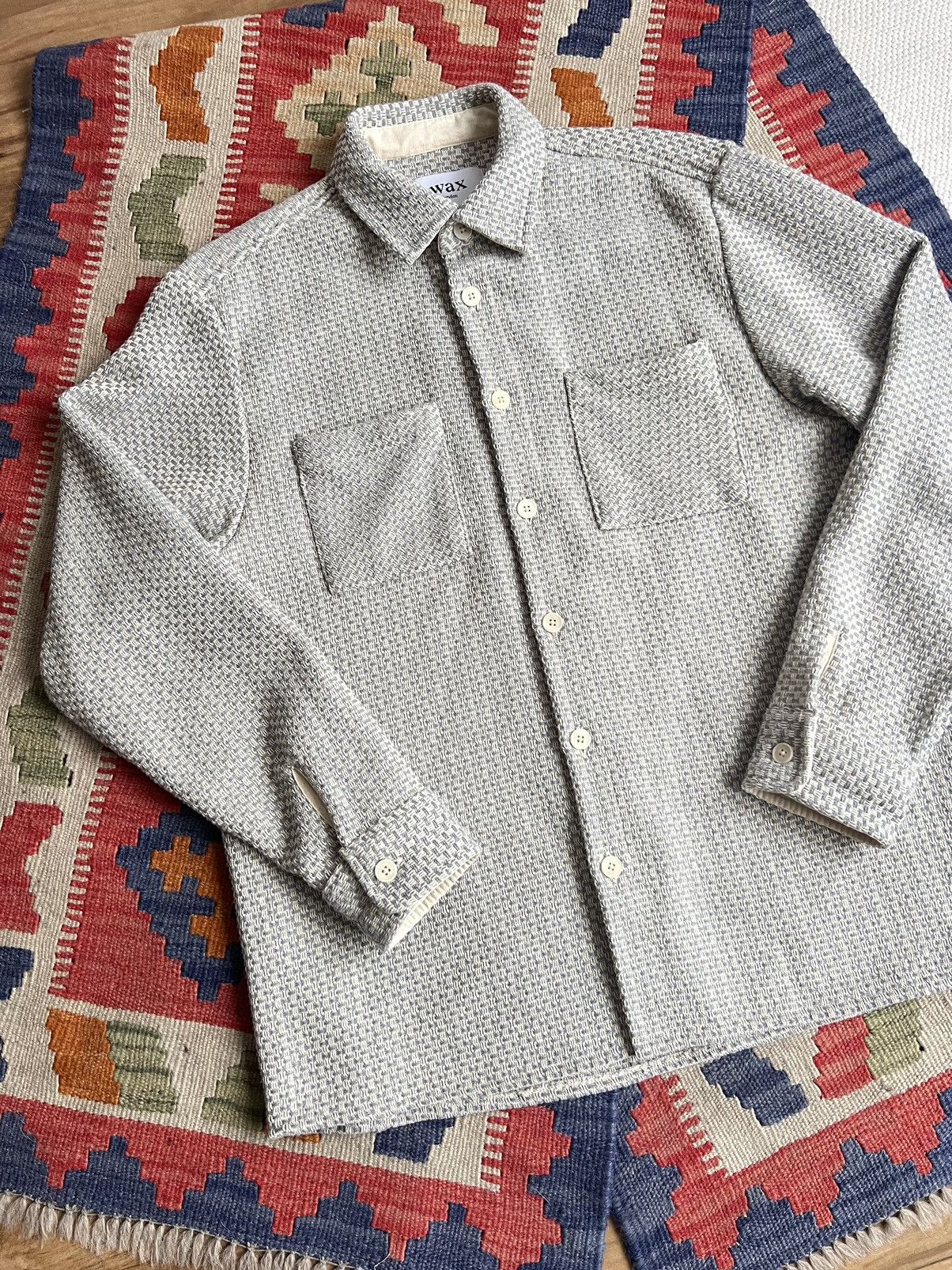 Universal Works Wax London SS24 Stephney Whiting Overshirt Blue Size US L / EU 52-54 / 3 - 9 Thumbnail