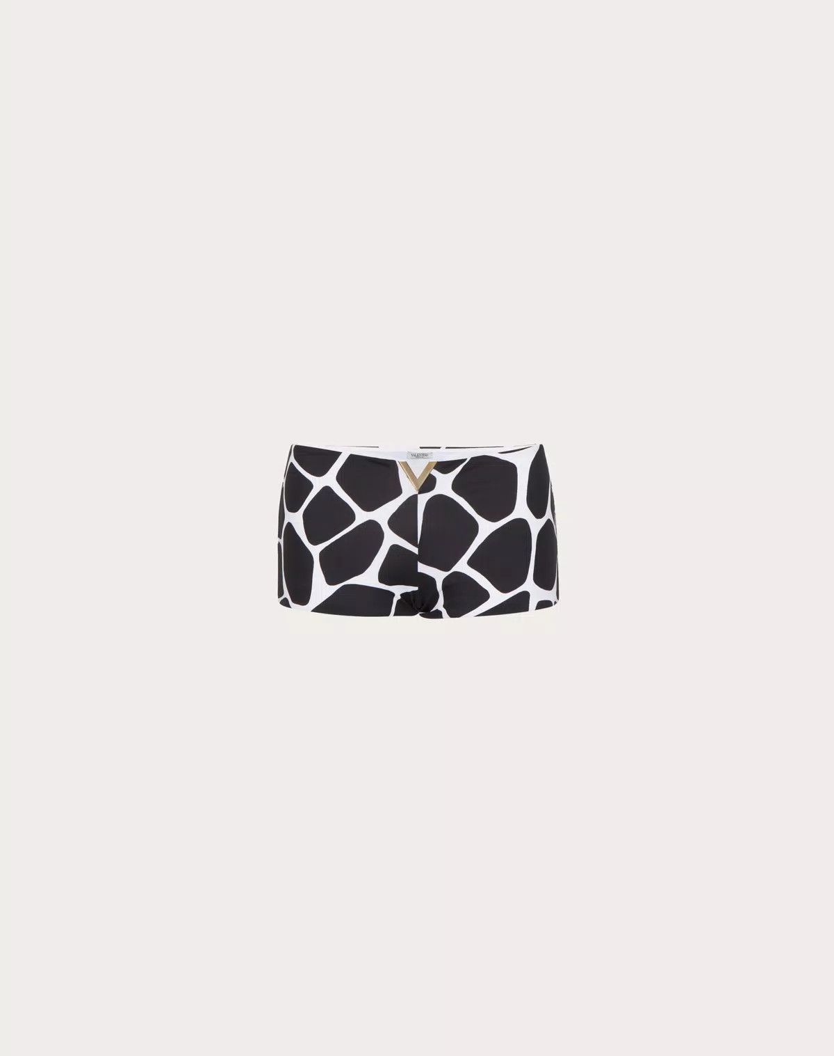 Valentino o1s1wg110925 Giraffa Print Lycra Shorts in Black/Avorio Size 30" / US 8 / IT 44 - 1 Thumbnail