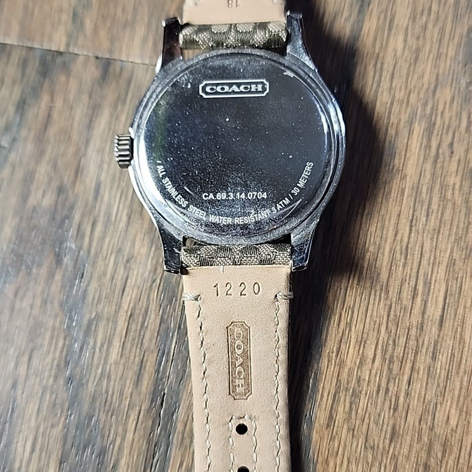 Coach Vintage Classic Coach Tan Signature C Fabric Watch Size ONE SIZE - 3 Thumbnail