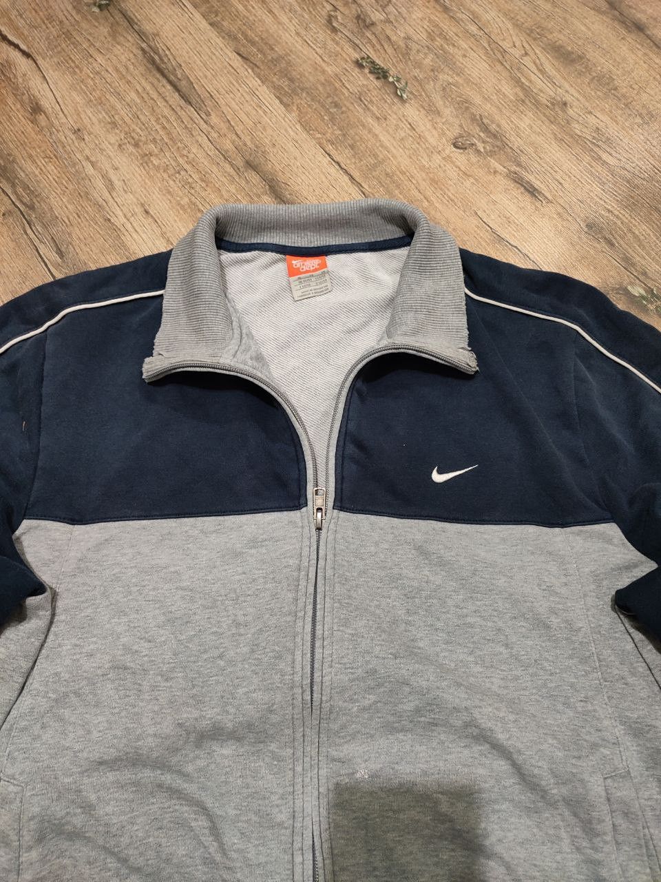 Nike Vintage Y2K Nike Faded Gray Navy Full-Zip Hoodie XL size Size US XL / EU 56 / 4 - 5 Thumbnail