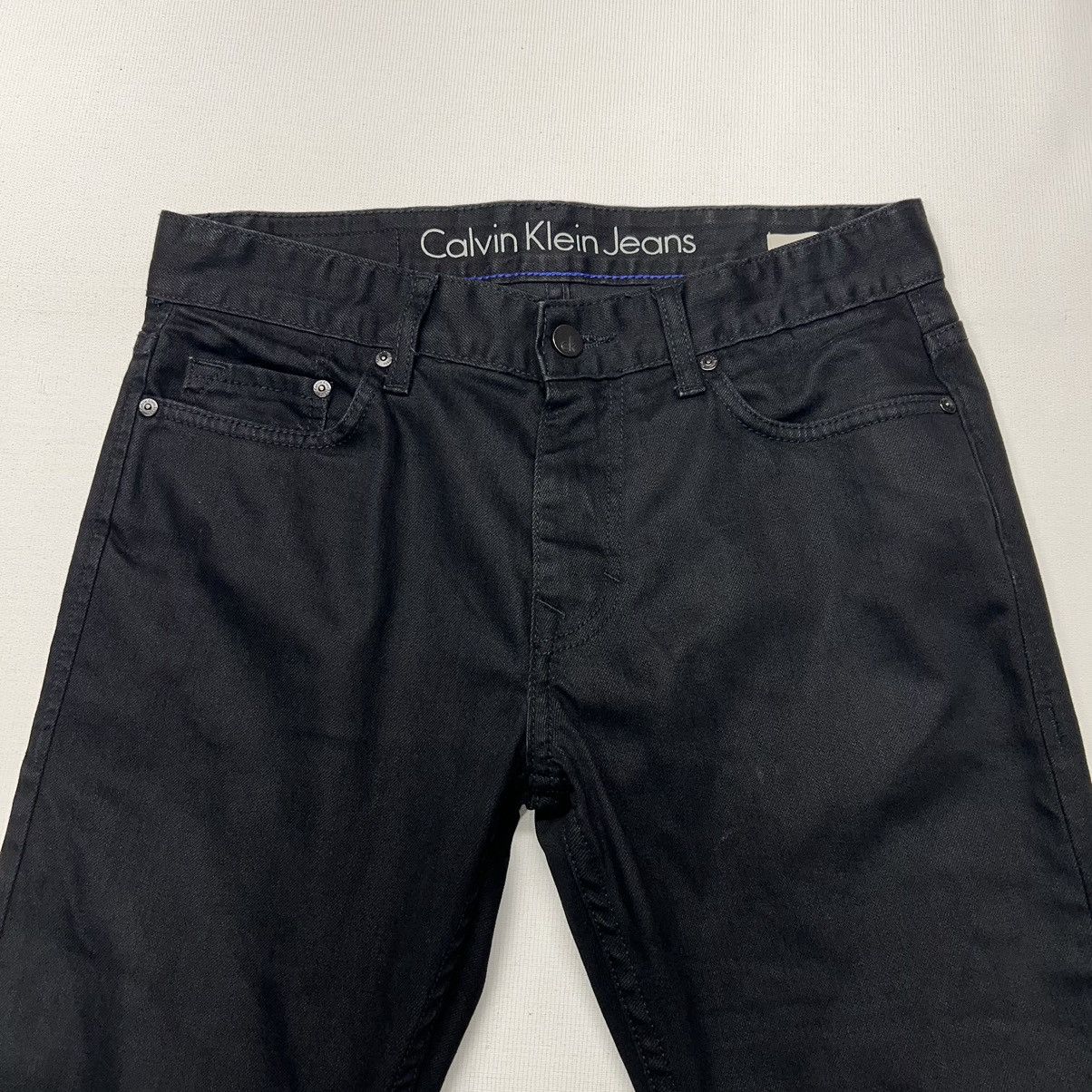 Calvin Klein Calvin Klein Jeans Black Slim Fit Regular Denim Pants Dark Size US 30 / EU 46 - 4 Thumbnail