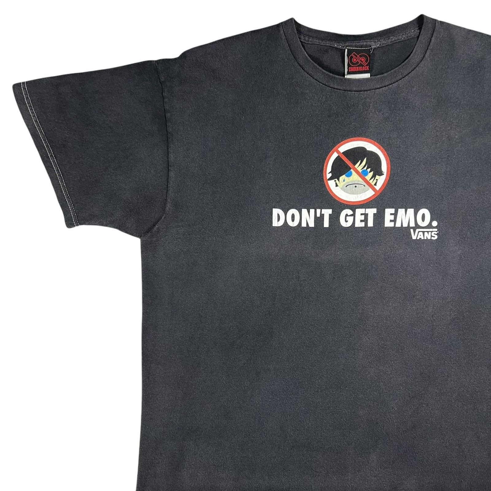 Band Tees × Vans × Vintage Vintage Y2K Vans Don’t Get Emo faded warped tour tee (XL) Size US XL / EU 56 / 4 - 4 Thumbnail