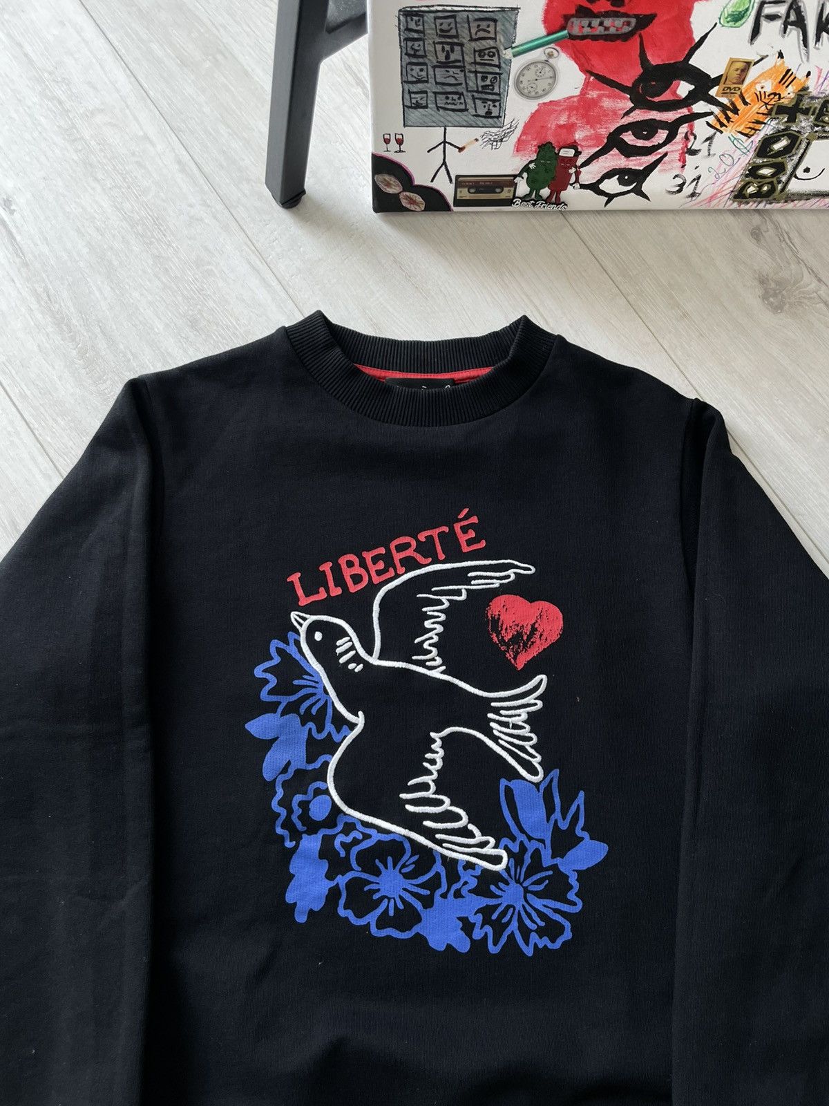 agnes b. agnes b. Paris Liberte Black Sweatshirt Japanese Design RARE Size S / US 4 / IT 40 - 2 Thumbnail