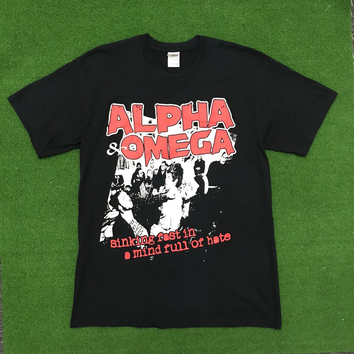 image of Band Tees x Vintage Alpha And Omega Hardcore Band Shirt in Black, Men's (Size Large)