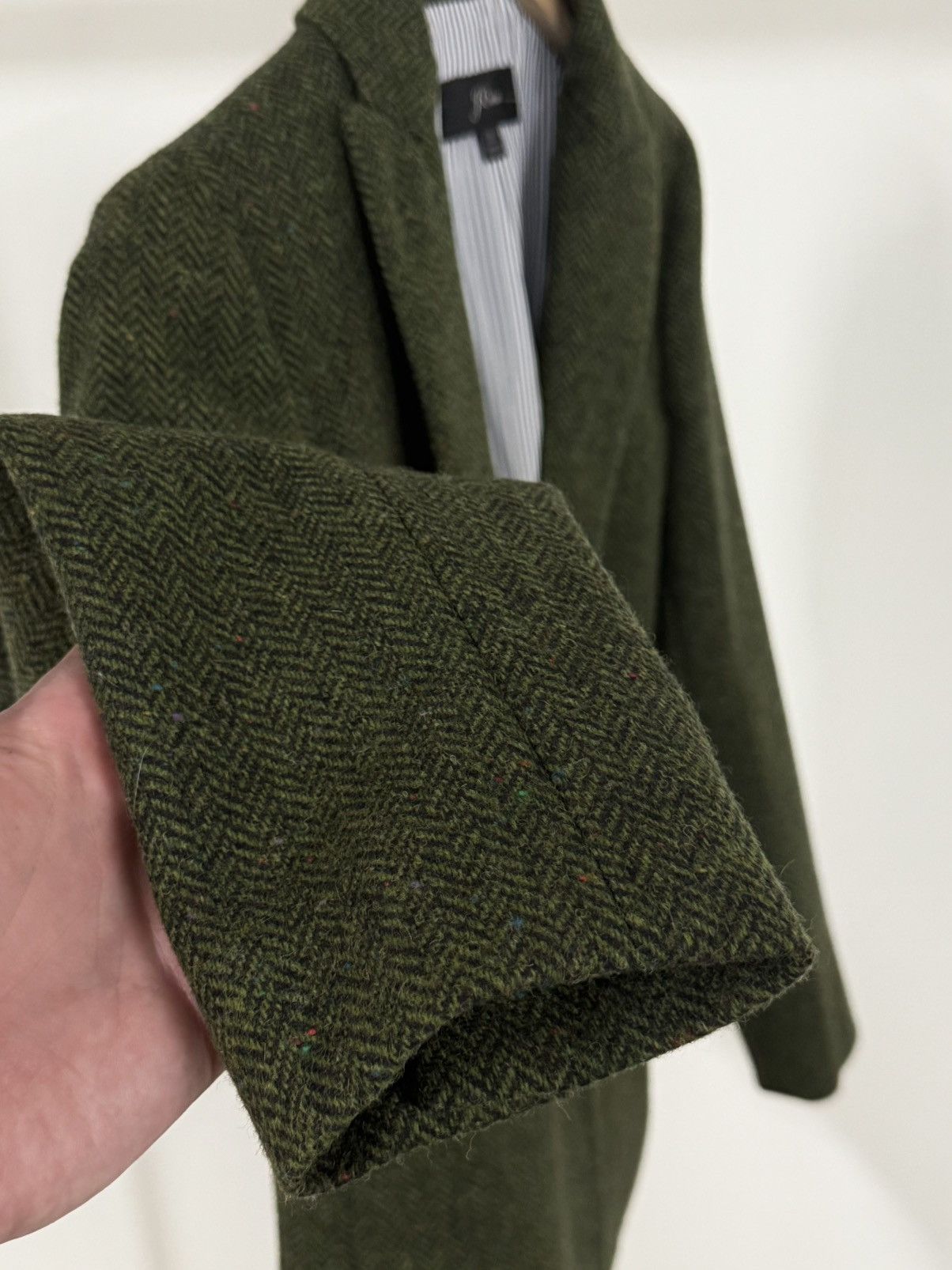 J.Crew J. Crew Parke Blazer Herringbone Wool Green Tweed Jacket 2 Size XS / US 0-2 / IT 36-38 - 2 Thumbnail