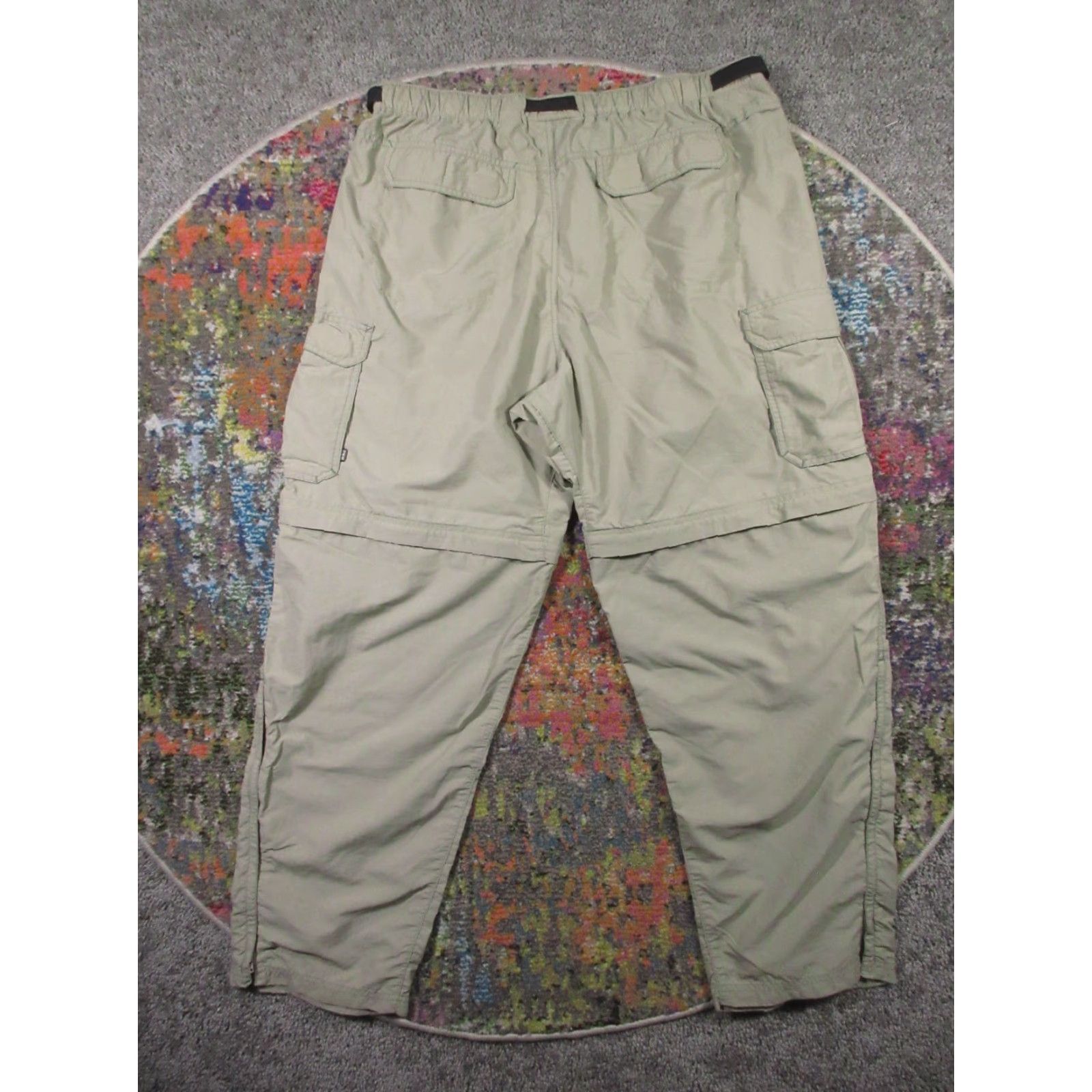 Vintage REI Pants Mens XL Beige Lightweight Nylon Cargo Convertible 32 Inseam Zip Casual Travel Size US 36 / EU 52 - 2 Thumbnail