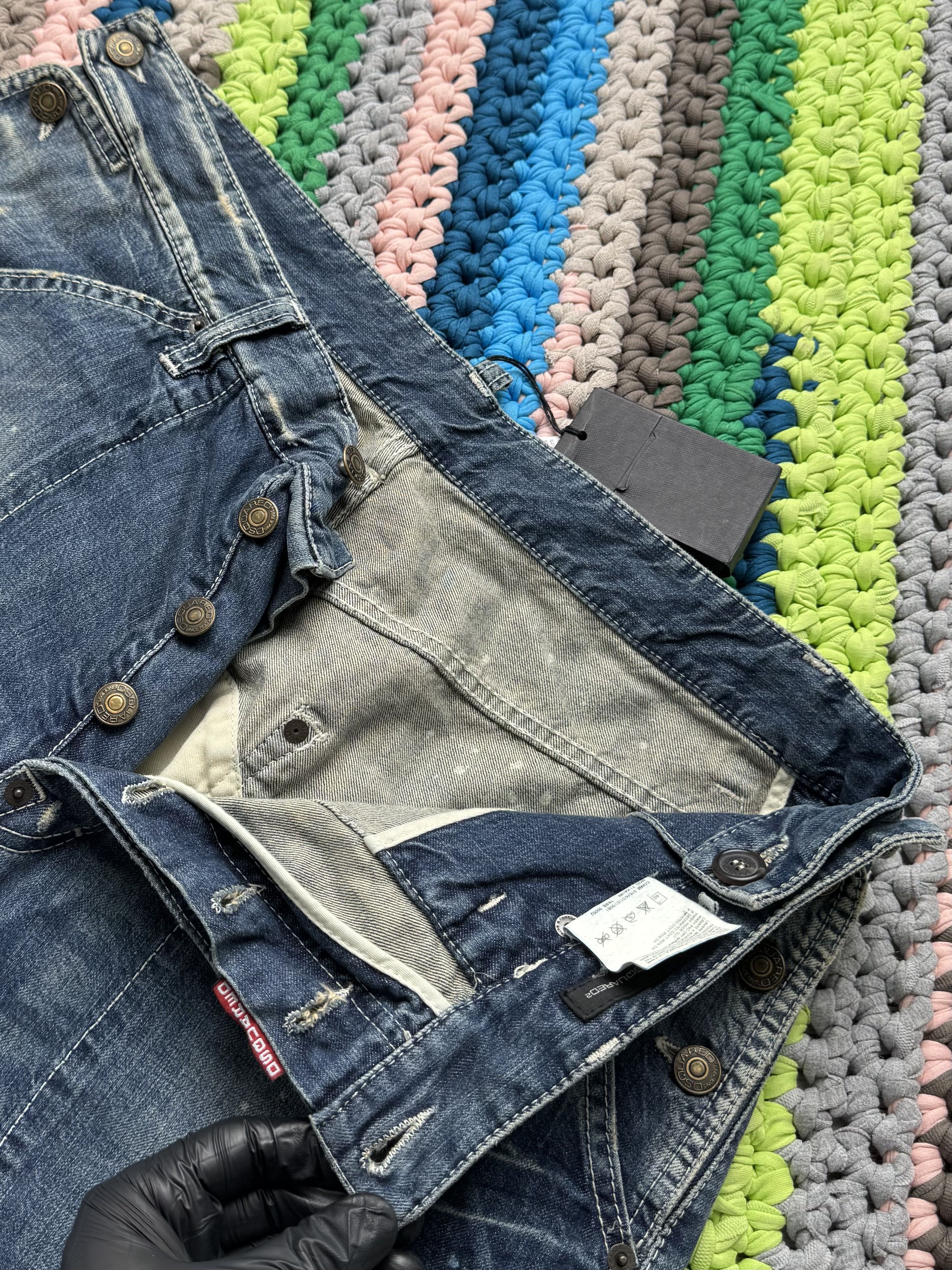Dsquared2 Disquared2 Distressed Jeans Straight Leg Paint Splatter Y2K Size US 34 / EU 50 - 12 Thumbnail