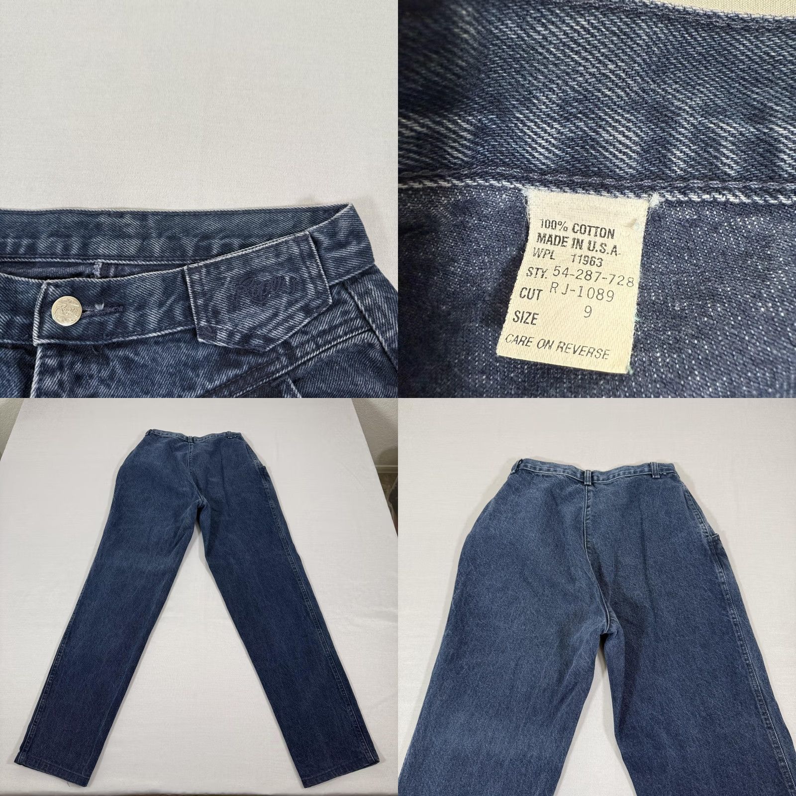 Roper Vintage Roper Jeans Womens 9 Blue Bare Back Slim Fit Denim Pants Western 90s USA Size 30" / US 8 / IT 44 - 9 Thumbnail