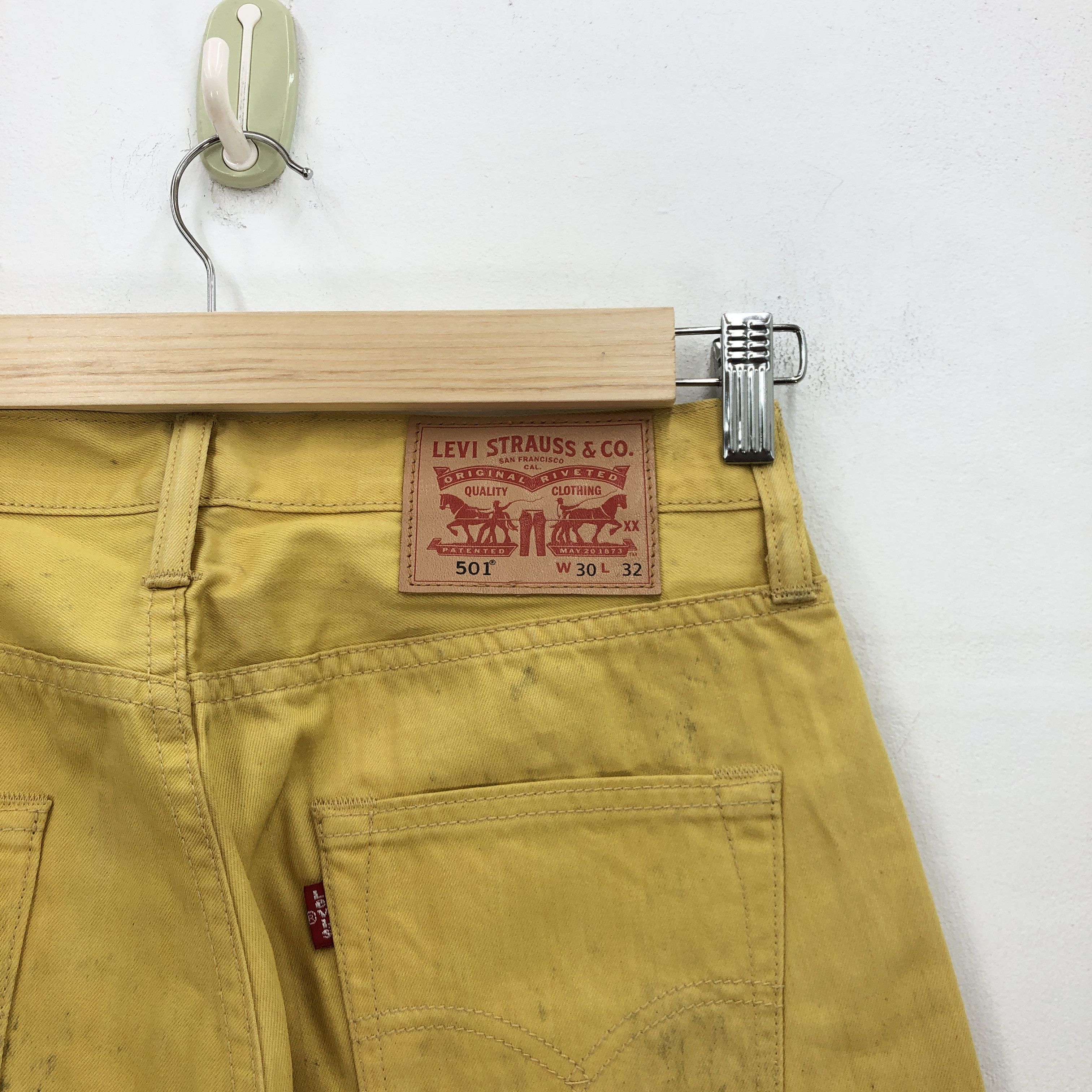 Levi's Vintage Levis 501 Jeans Levi's Denim Yellow Colour Pants Size 30" / US 8 / IT 44 - 5 Thumbnail