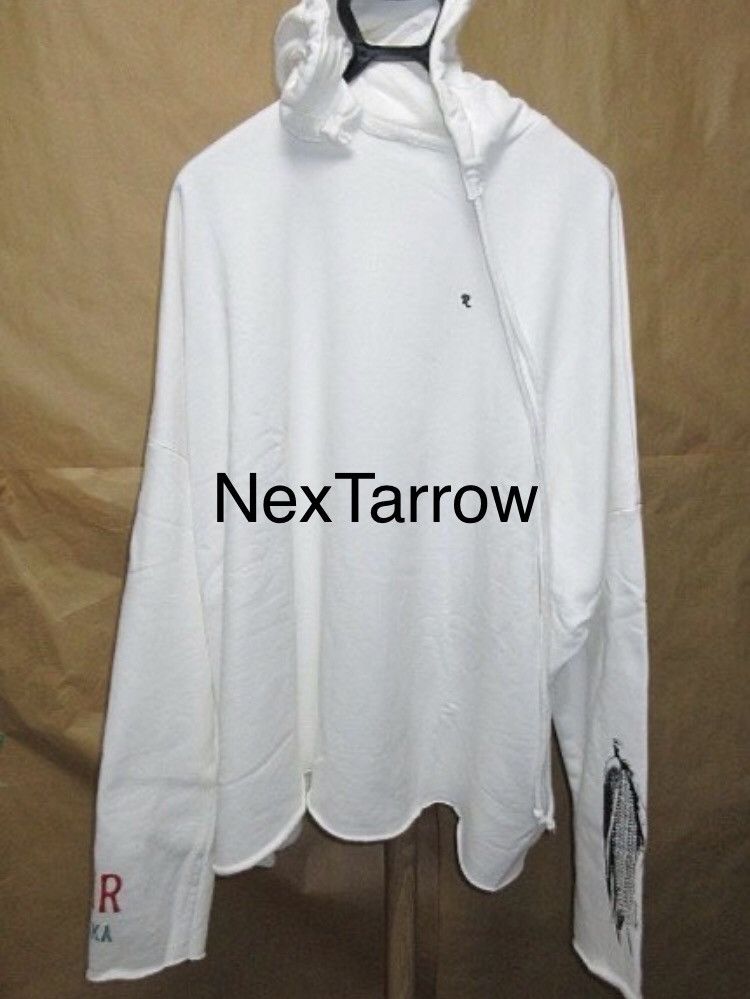 Raf Simons Nebraska Skull Collar Damaged Hoodie