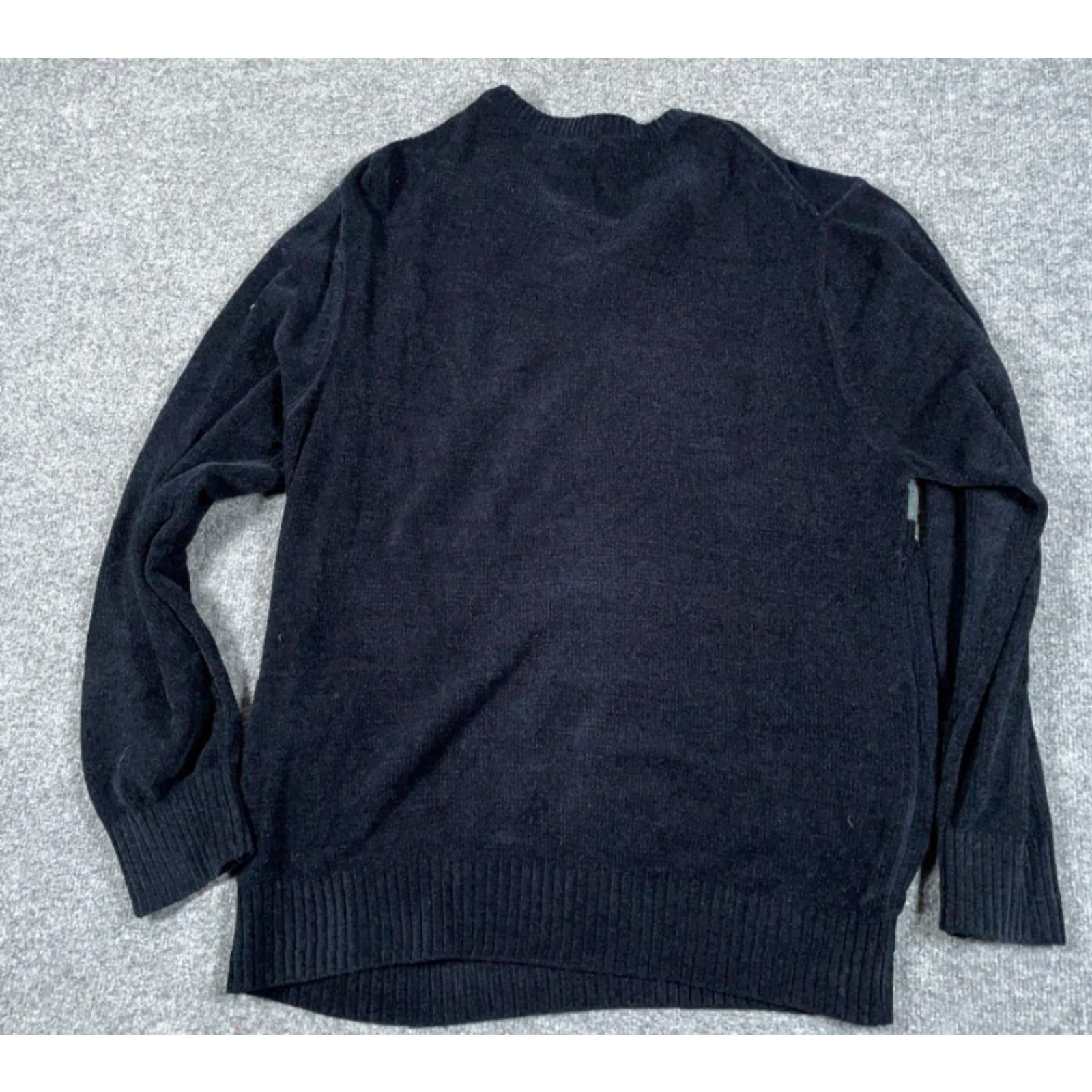 Vintage VINTAGE Falls Creek Sweater Adult XL Black Geometric Crew Neck Pullover Knit Heavyweight 90s Retro Dad Mens Size US XL / EU 56 / 4 - 2 Thumbnail