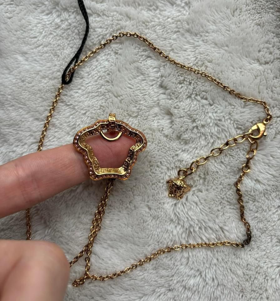 Versace Versace Gold Bijoux Medusa Outline Chain Size ONE SIZE - 4 Thumbnail