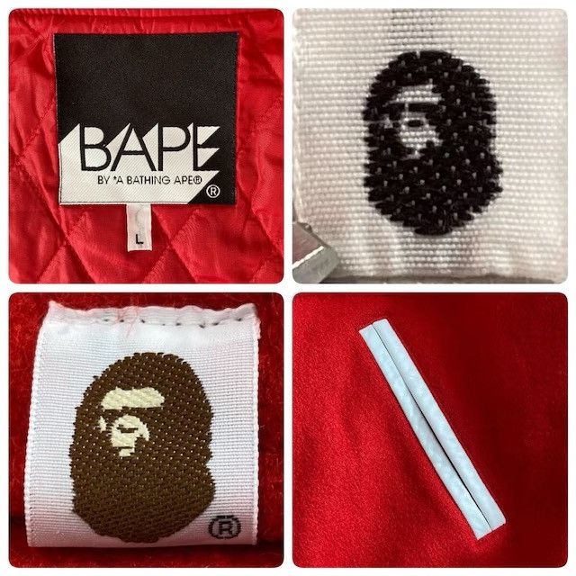 Bape BAPE STA Logo Leather Sleeve Varsity Jacket a bathing ape Size US L / EU 52-54 / 3 - 9 Thumbnail