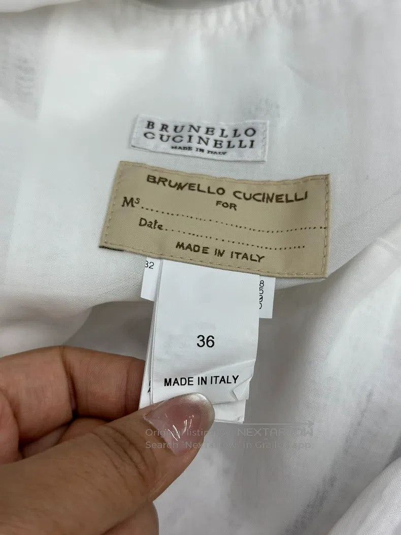 Brunello Cucinelli Brunello Cucinelli White Shirt Size XS / US 0-2 / IT 36-38 - 5 Thumbnail