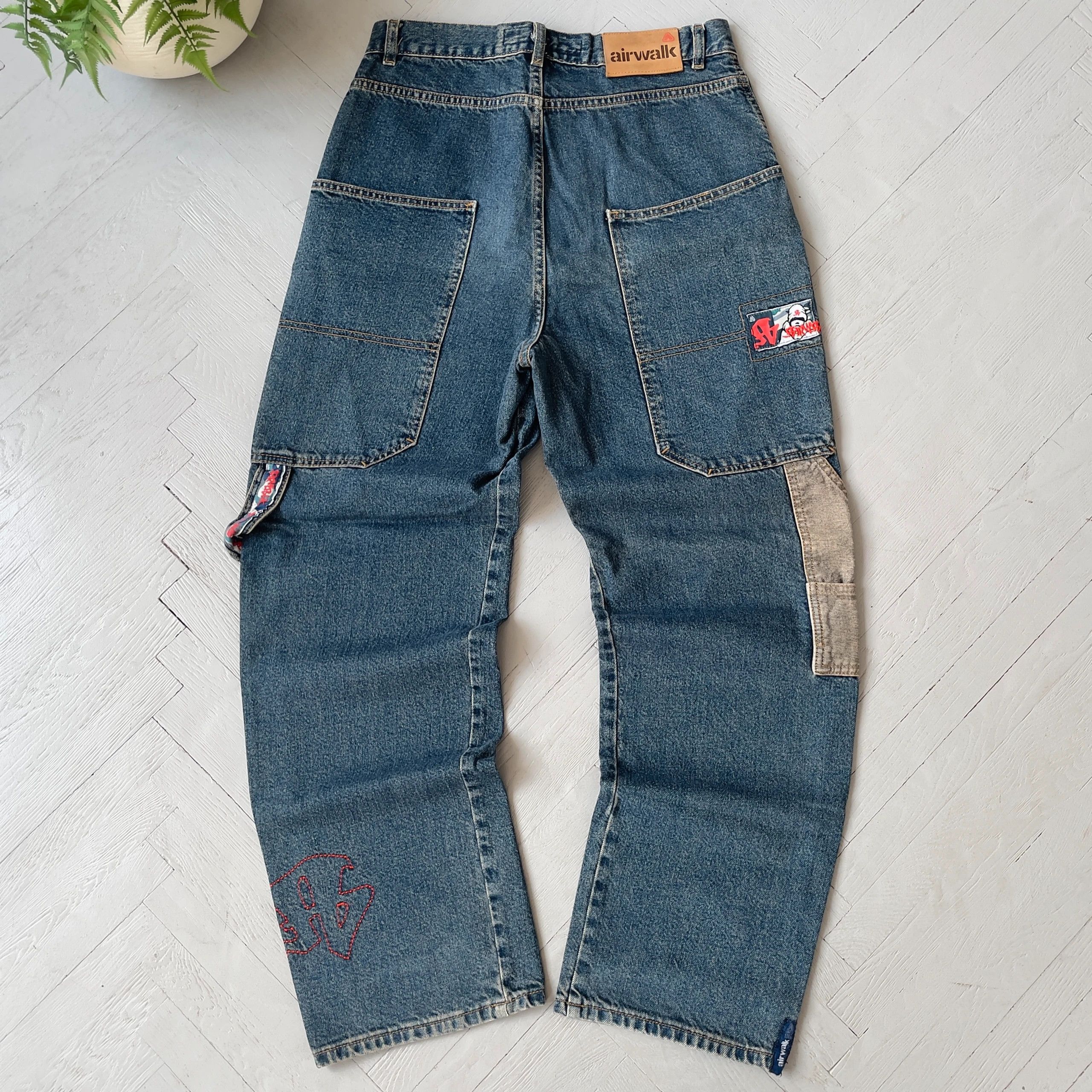 Airwalk Airwalk Baggy Denim Skater Jeans JNCO Style Size US 30 / EU 46 - 1 Thumbnail